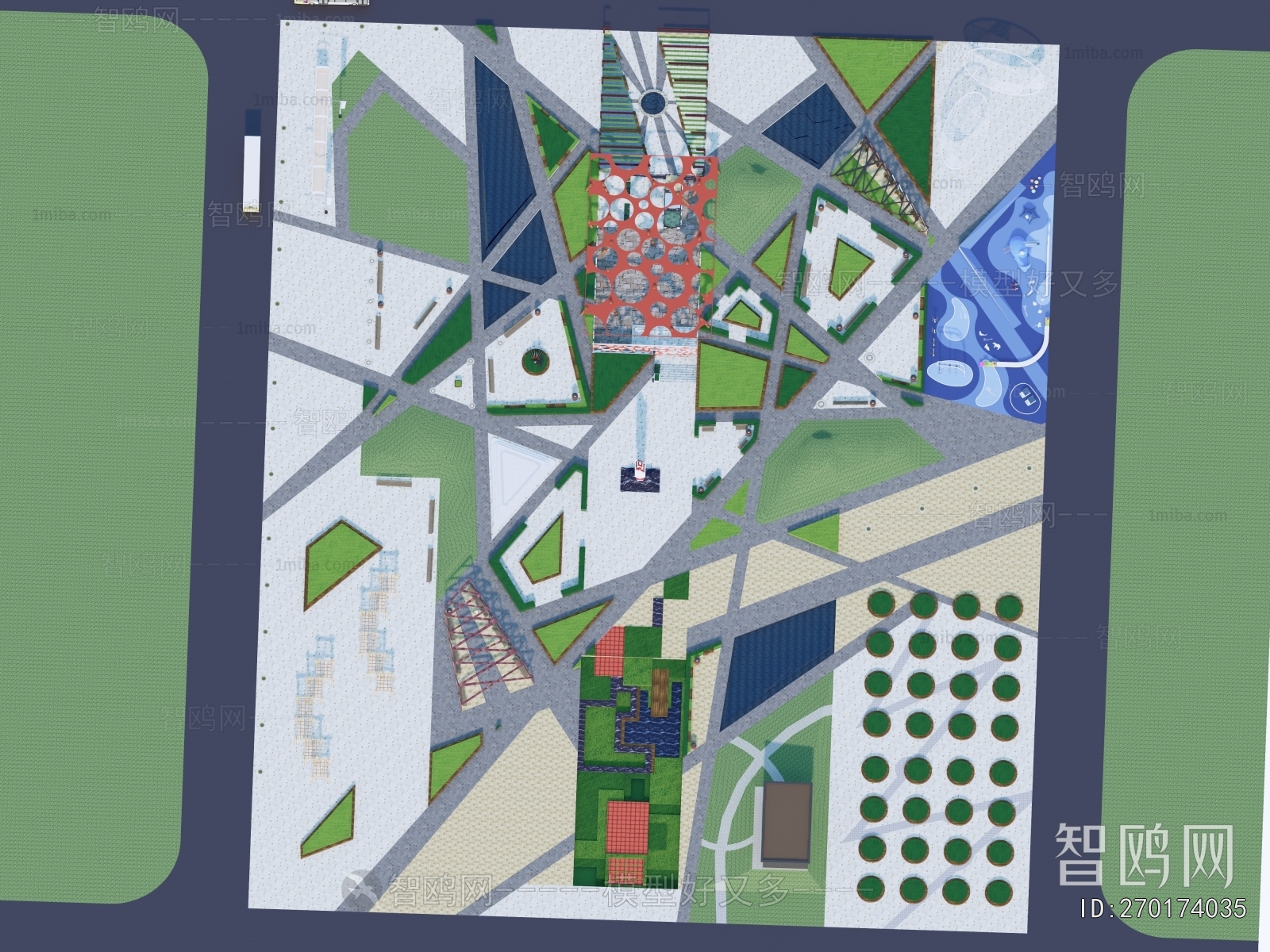 Modern Park Landscape