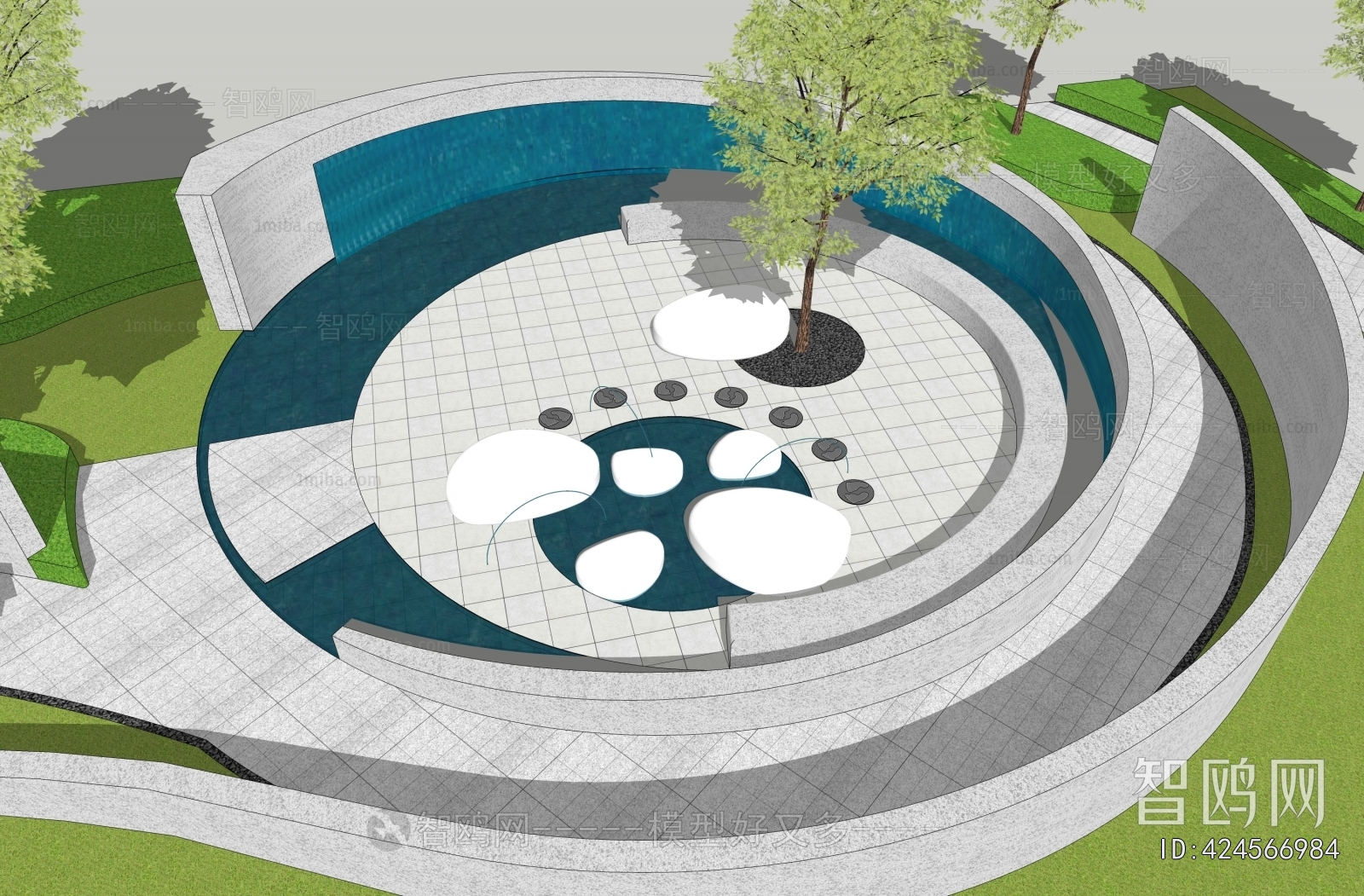 Modern Park Landscape