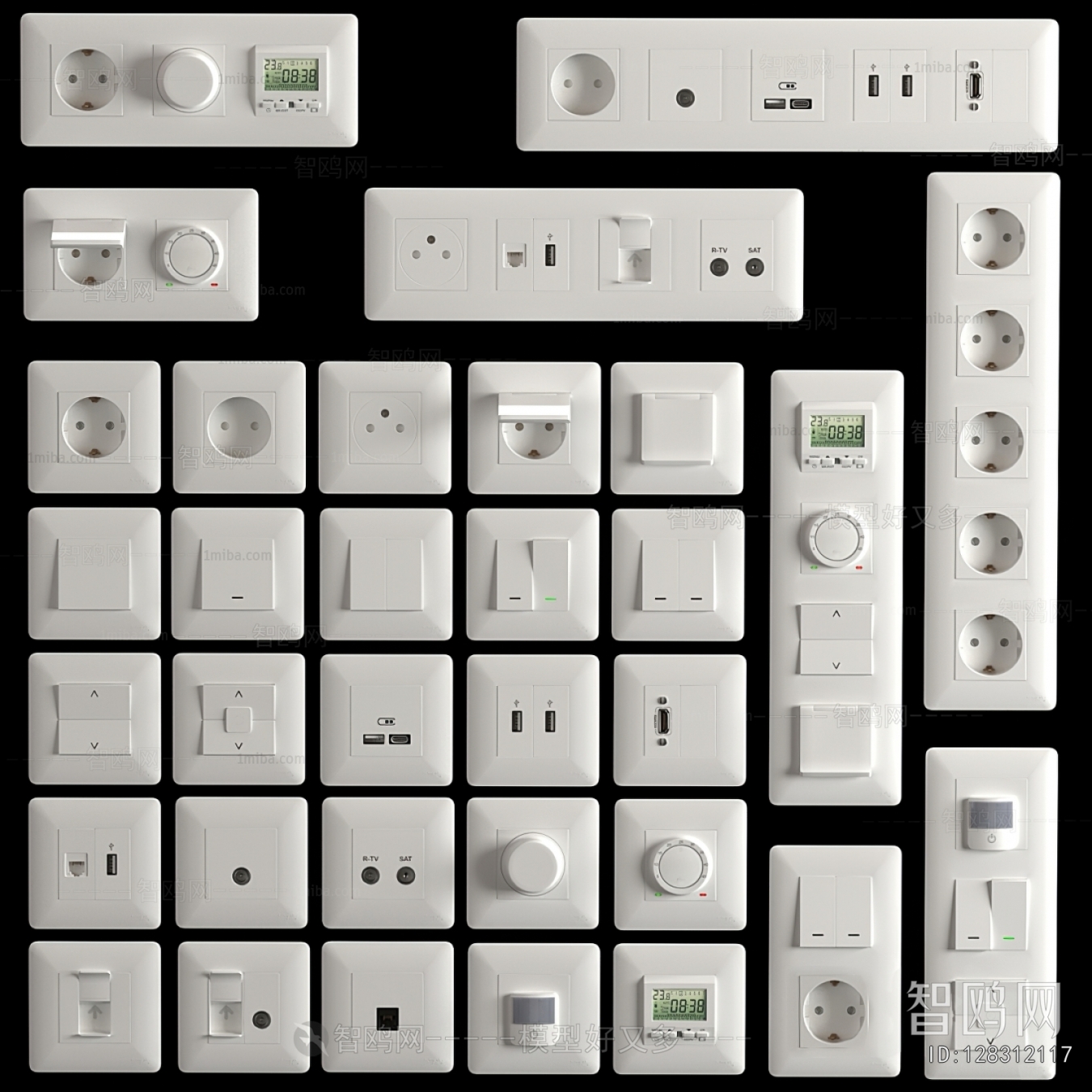 Modern Switch Socket Panel