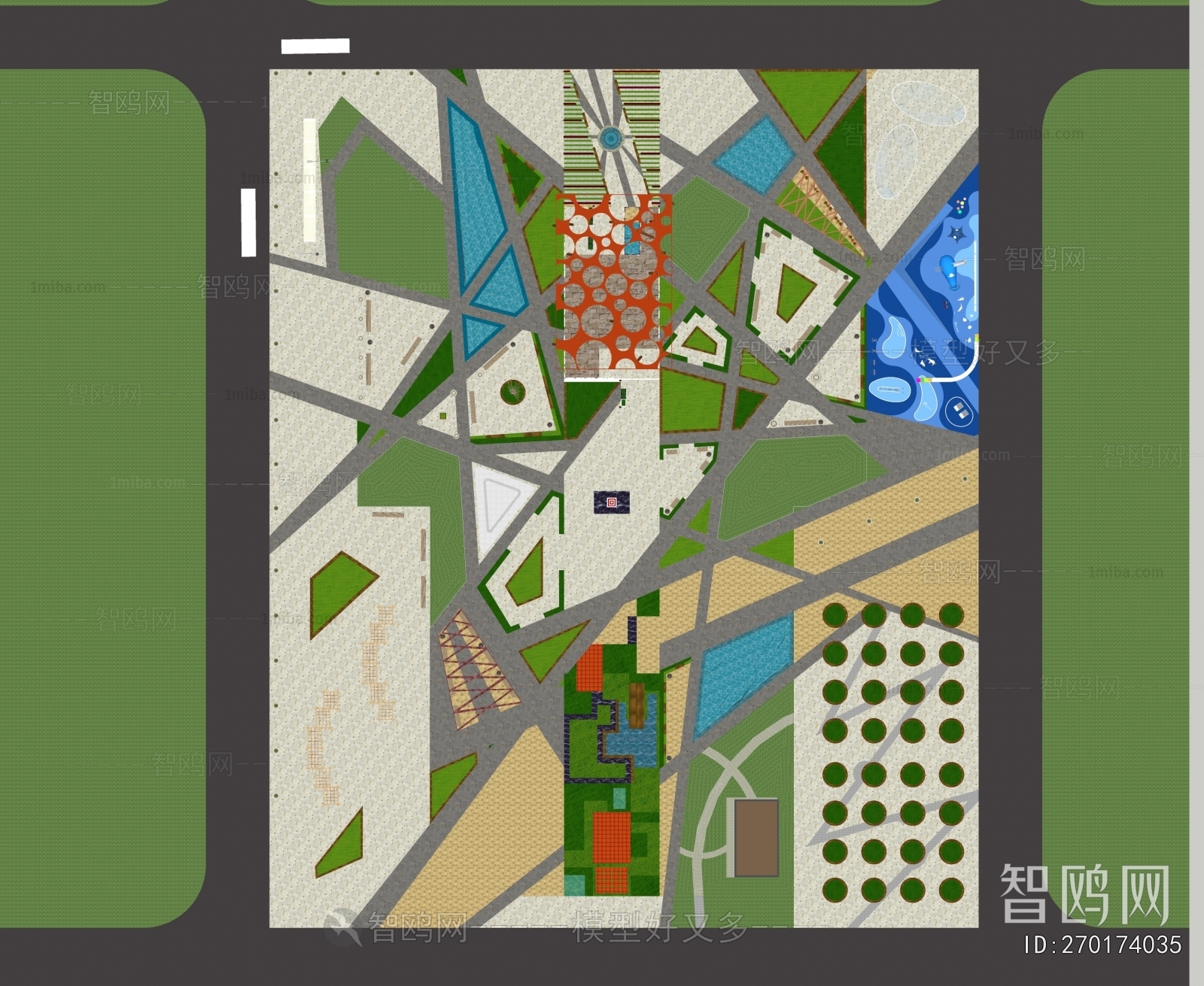 Modern Park Landscape