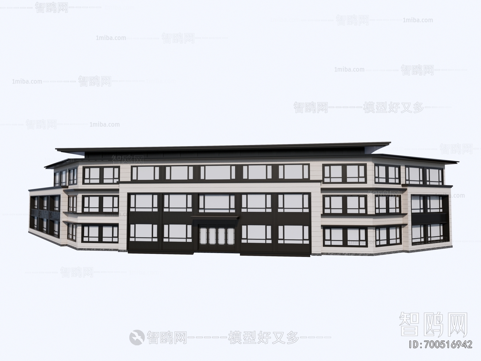 New Chinese Style Appearance Of Commercial Building