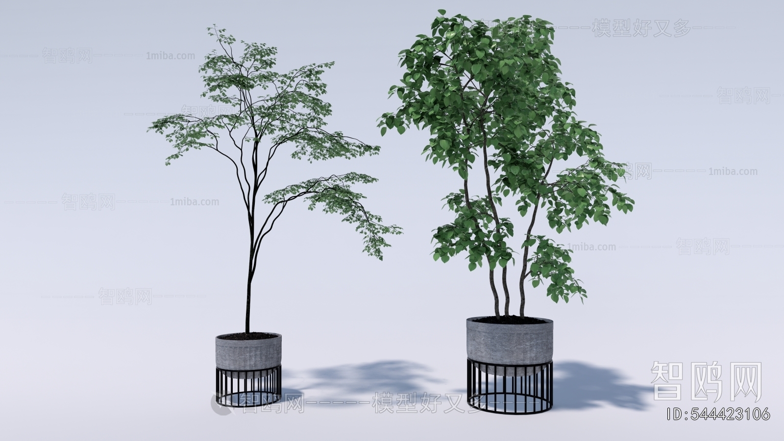 Modern Ground Green Plant Potted Plants