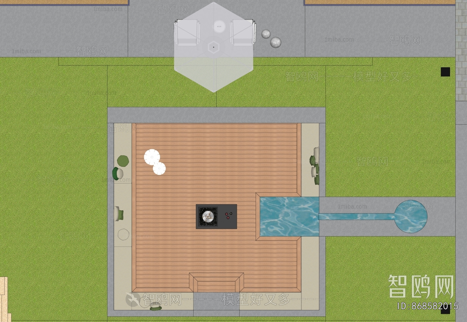 Modern Courtyard/landscape