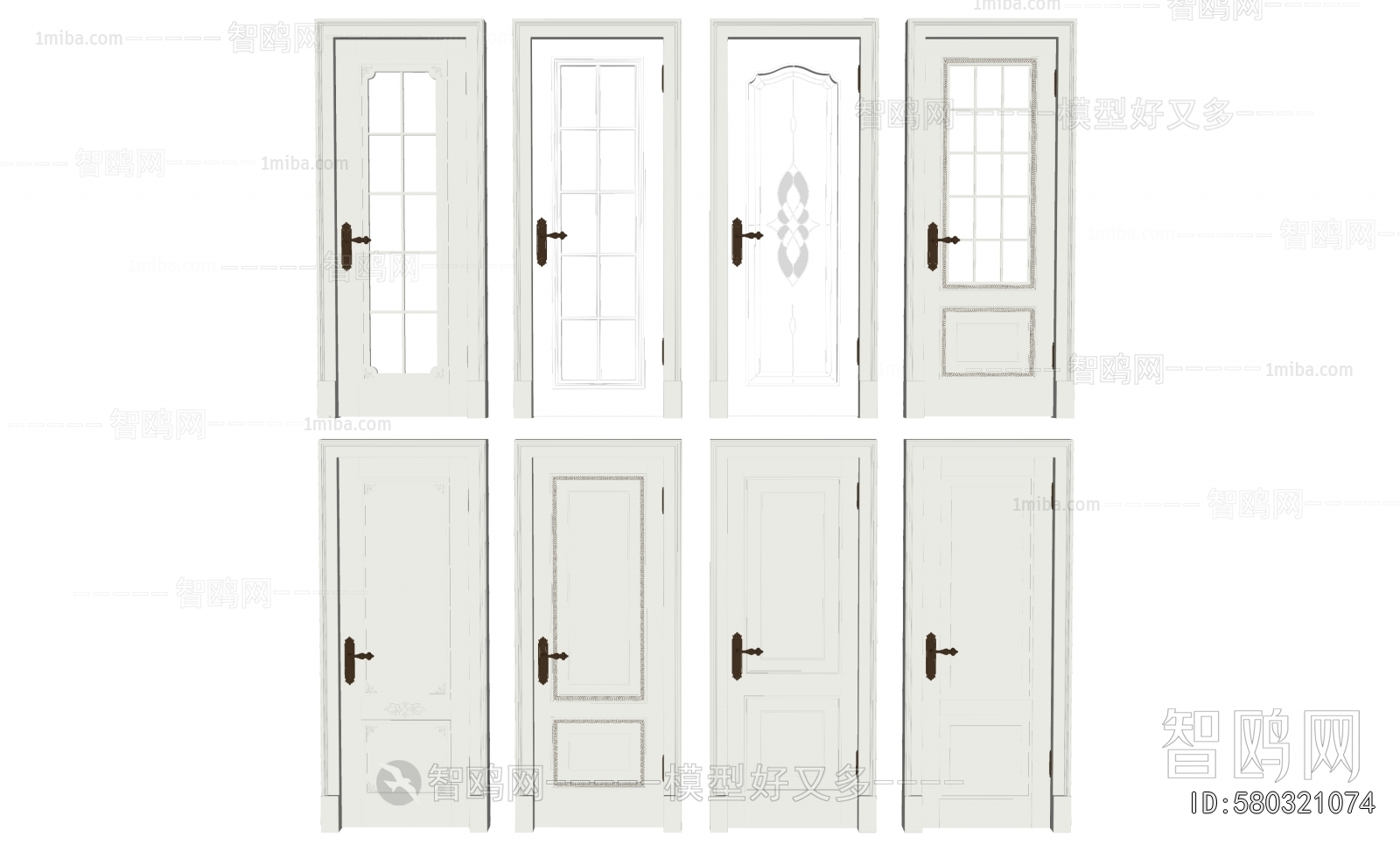 Simple European Style Single Door