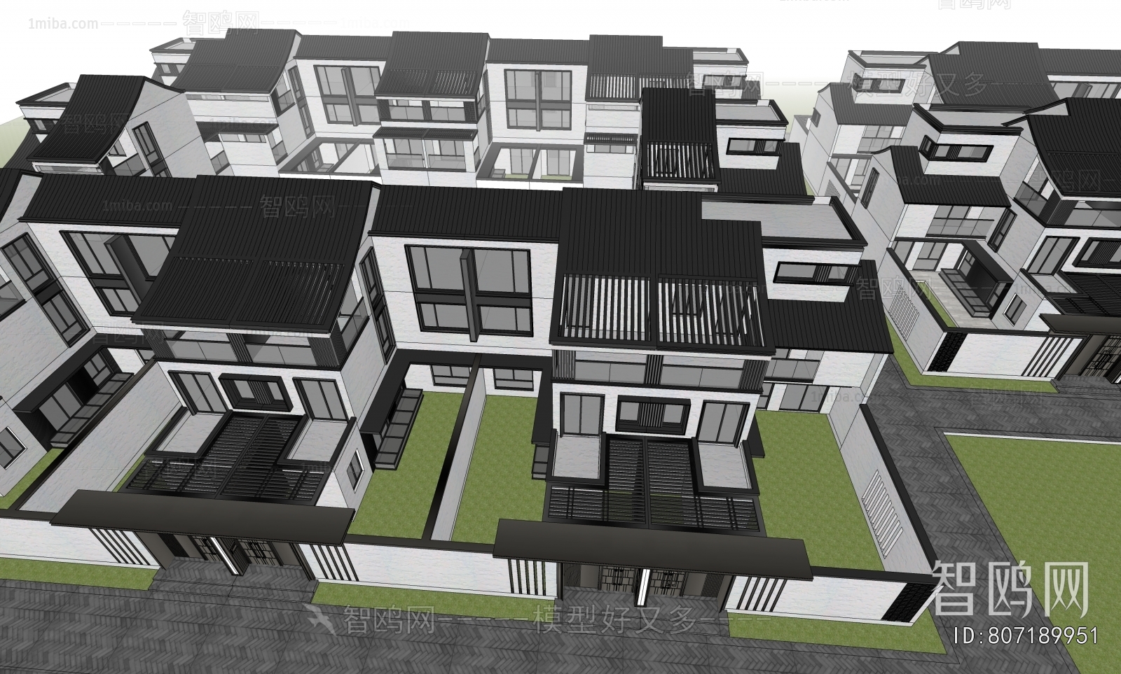 New Chinese Style Double Townhouse
