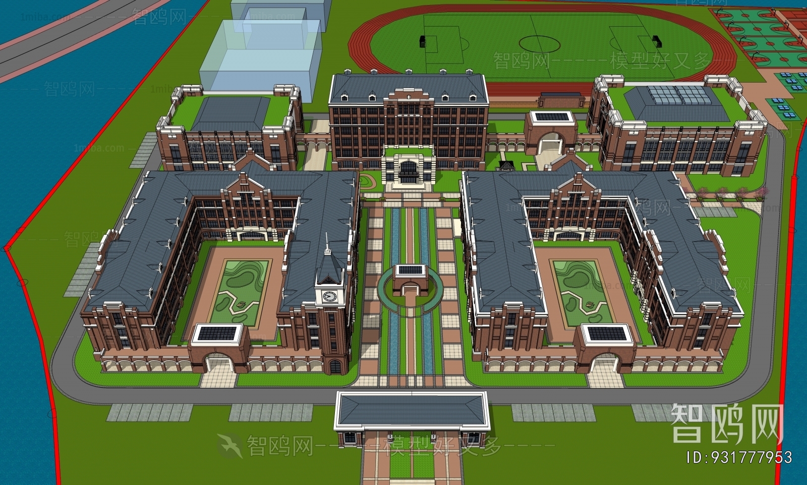 European Style School Building