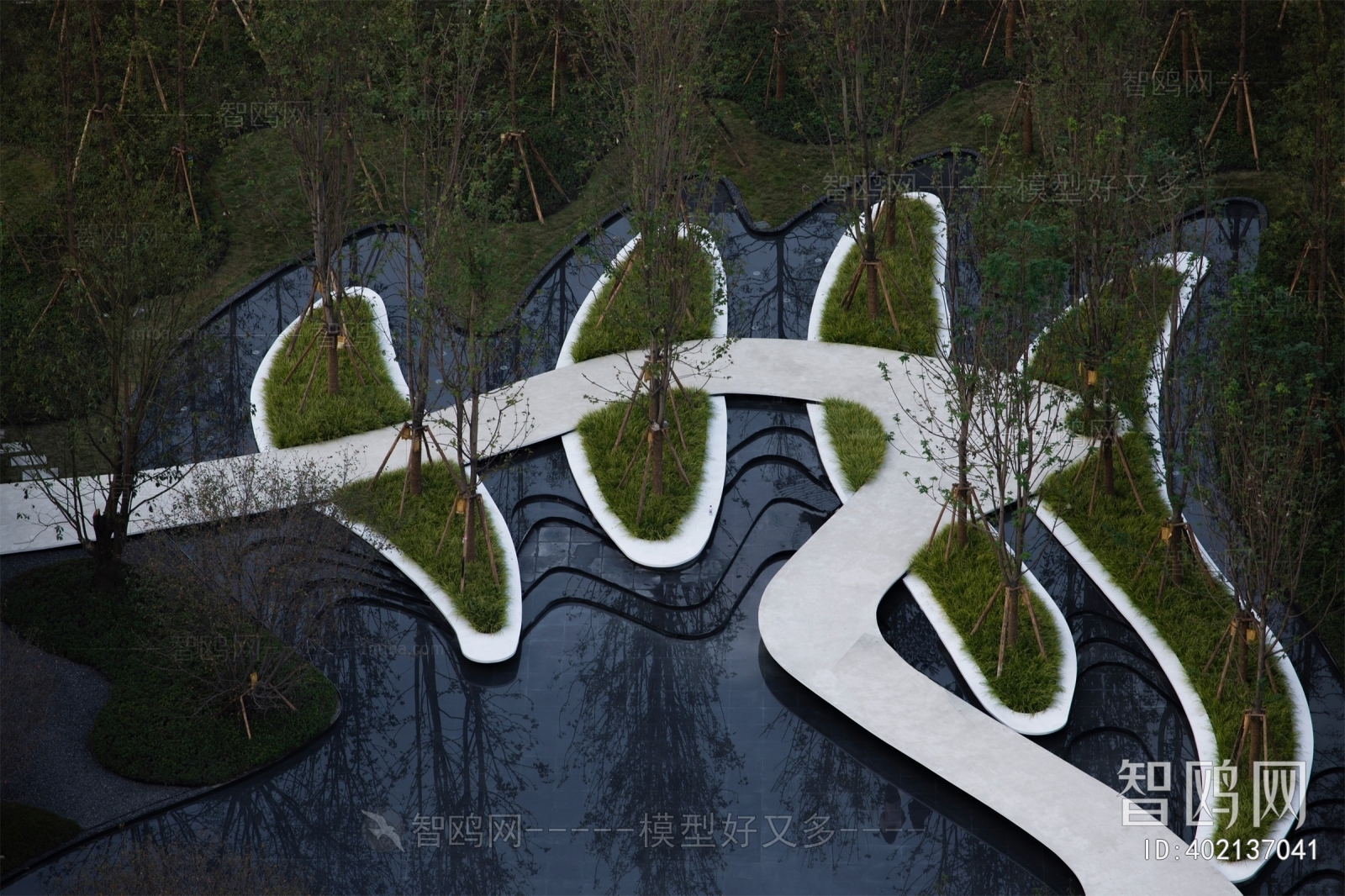 Modern Park Landscape