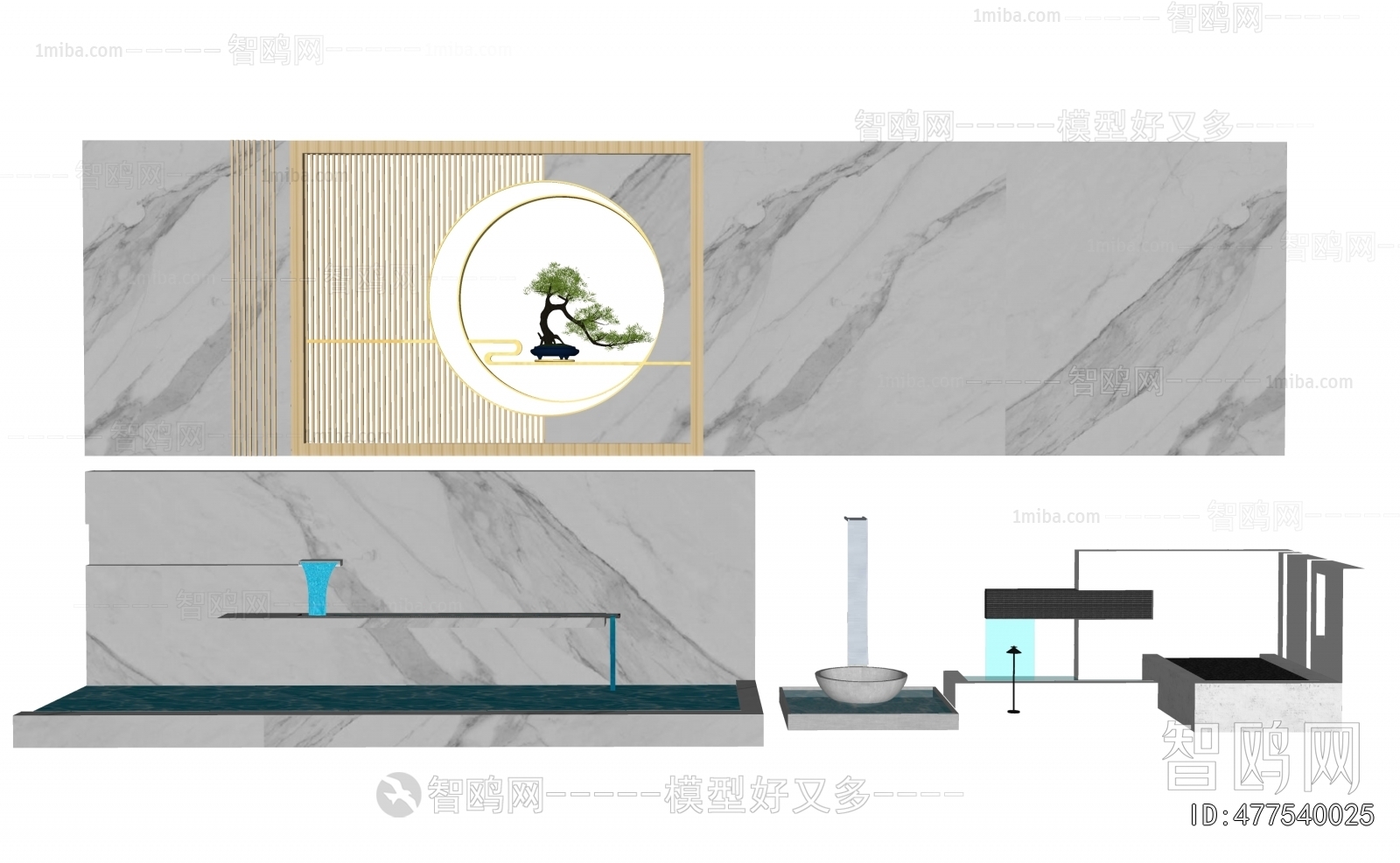 New Chinese Style Landscape Wall