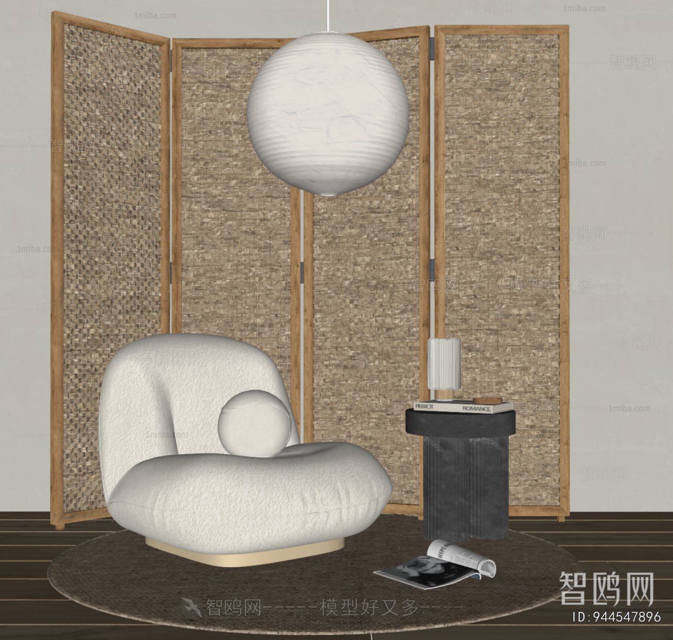 Wabi-sabi Style Single Sofa