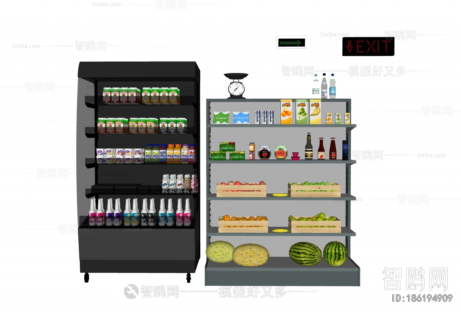 Modern Supermarket Shelf