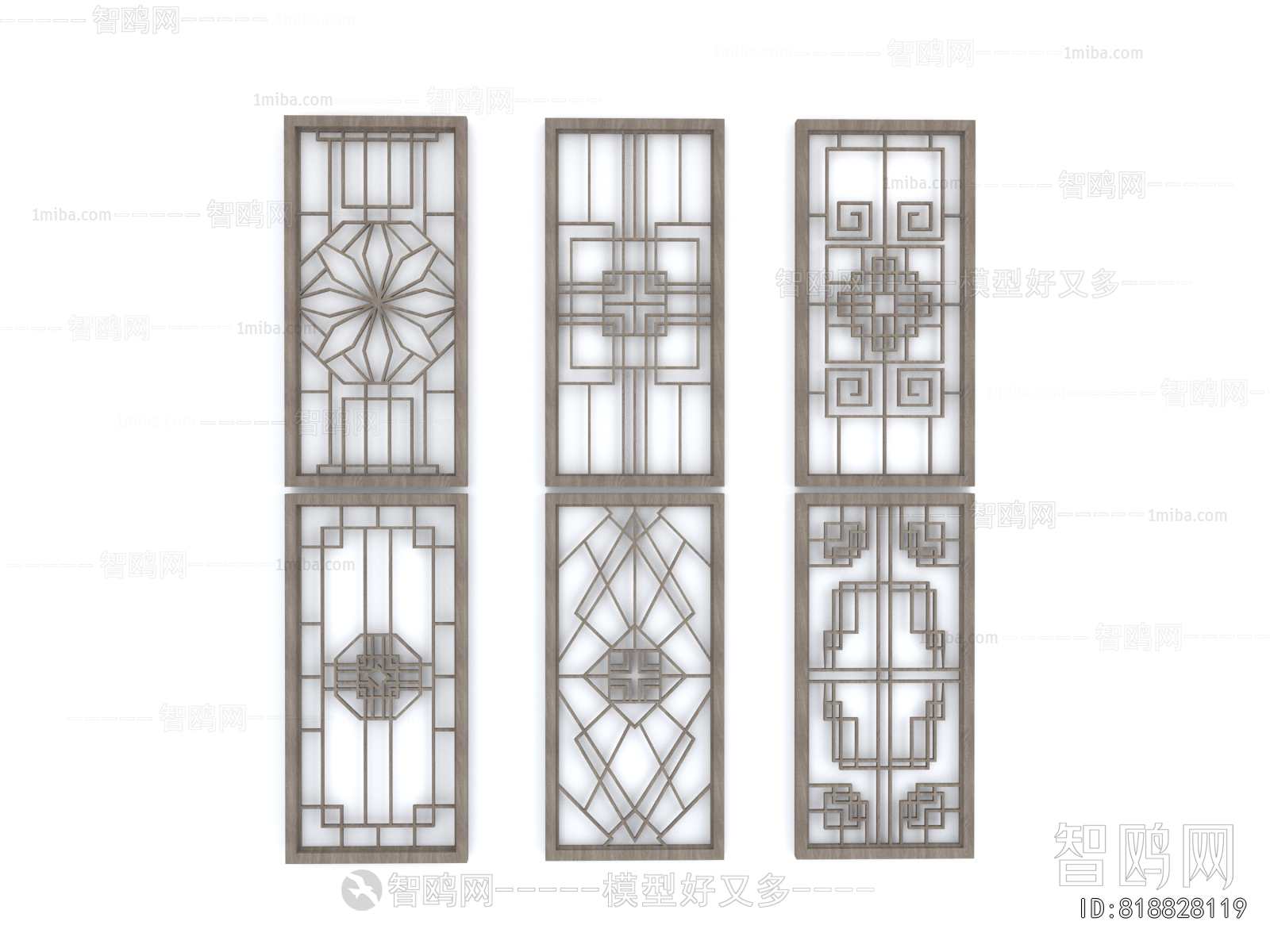New Chinese Style Wooden Screen Partition