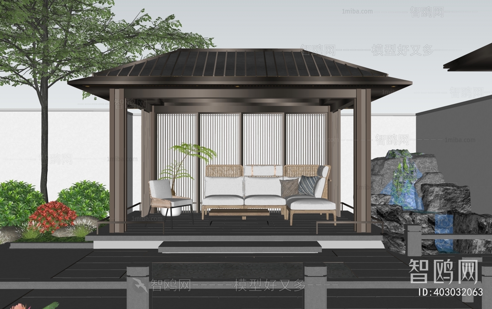 New Chinese Style Courtyard/landscape