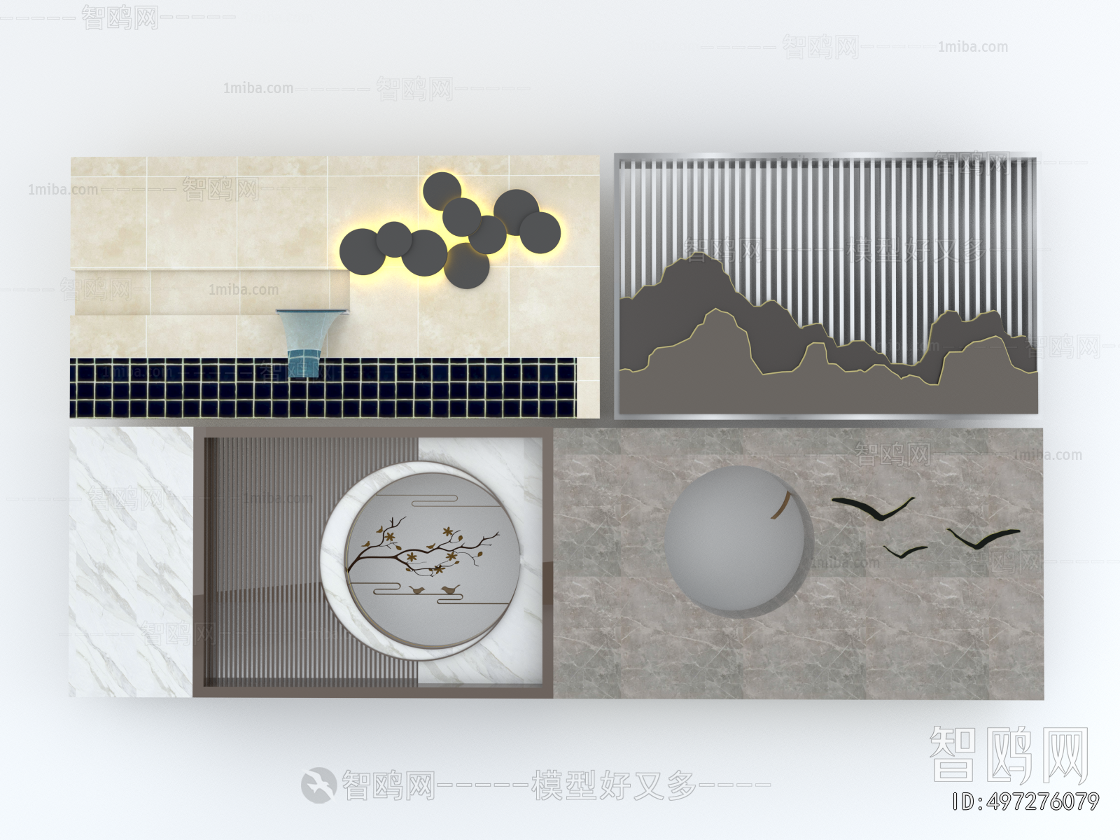 New Chinese Style Landscape Wall