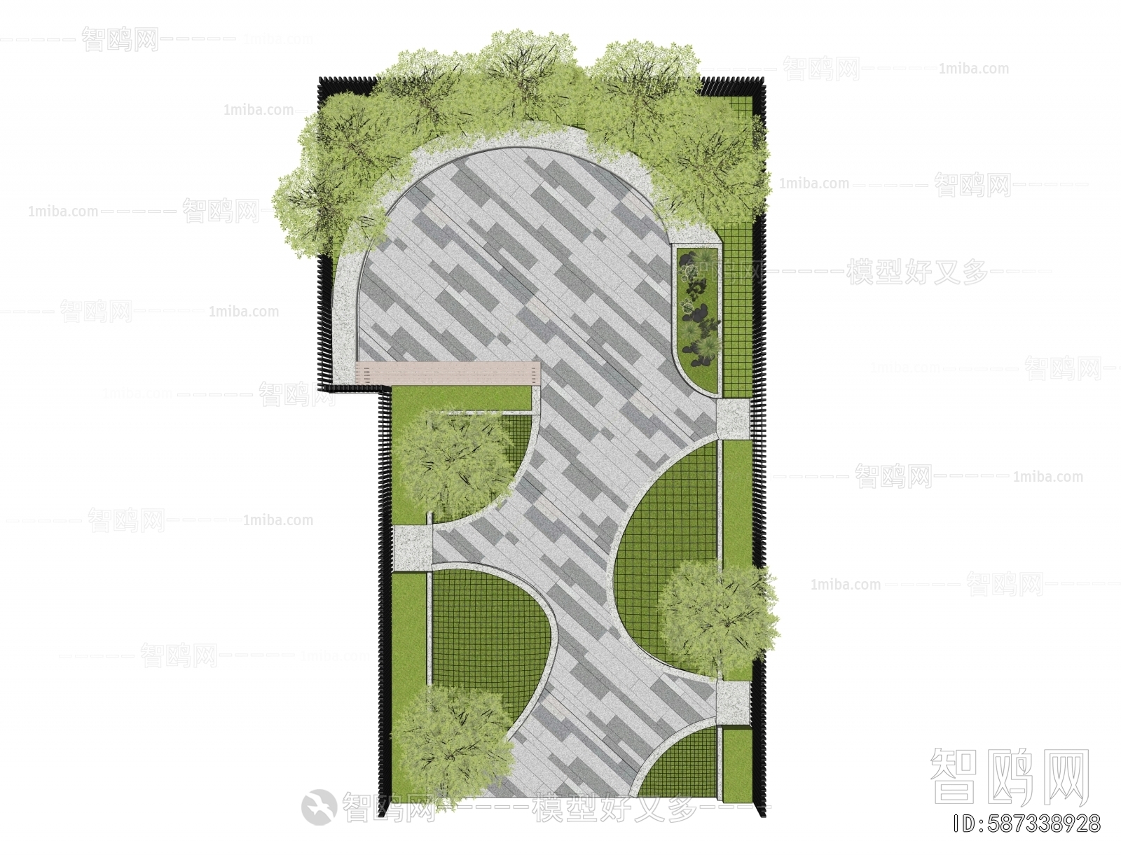 Modern Park Landscape