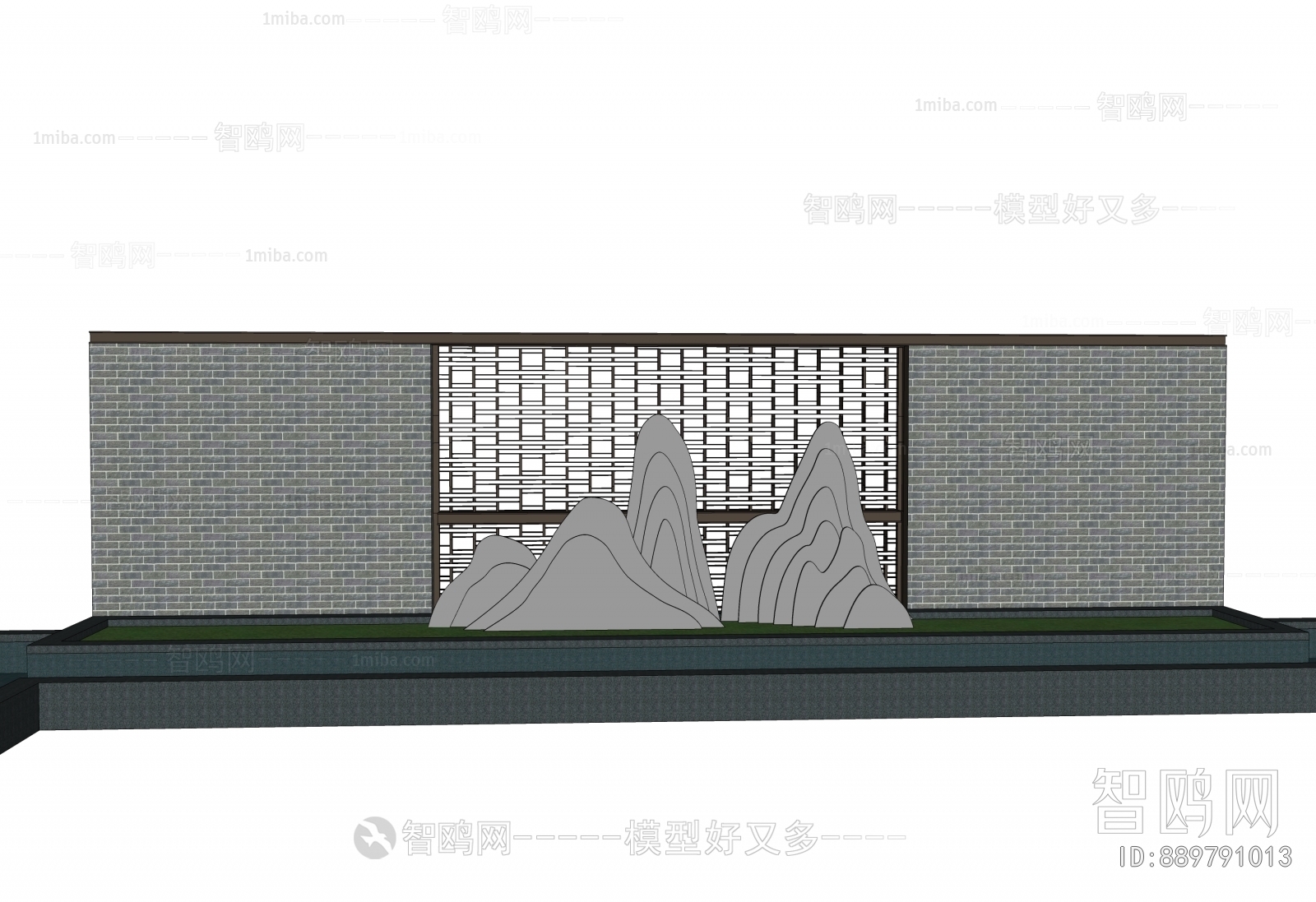 New Chinese Style Rockery Waterscape