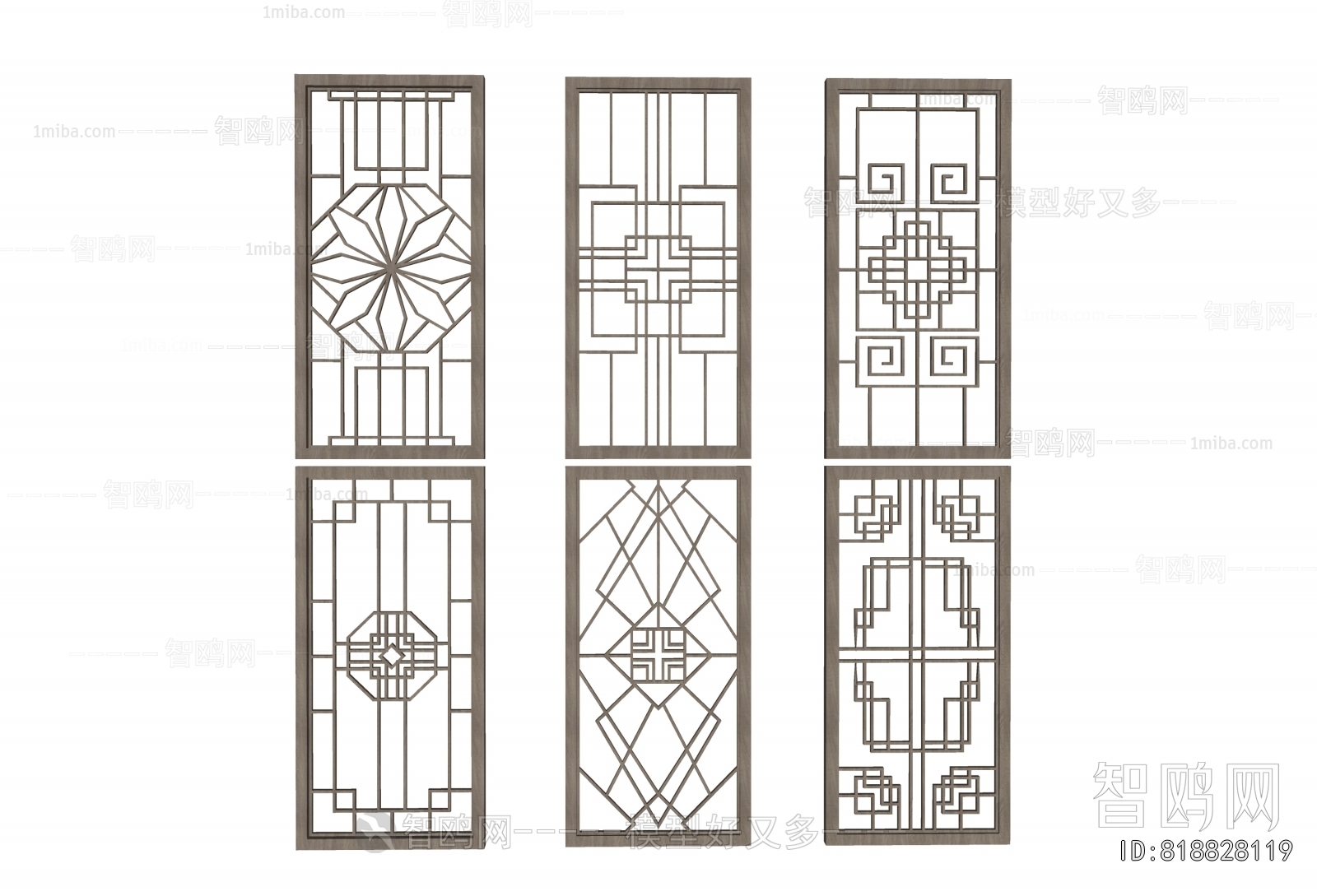 New Chinese Style Wooden Screen Partition