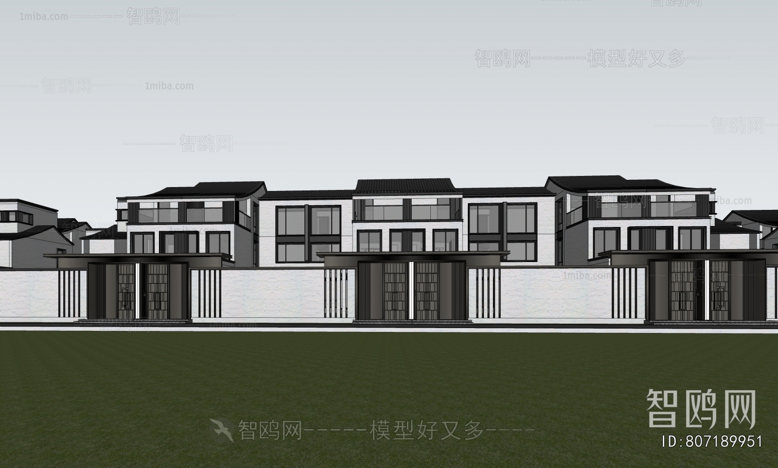 New Chinese Style Double Townhouse