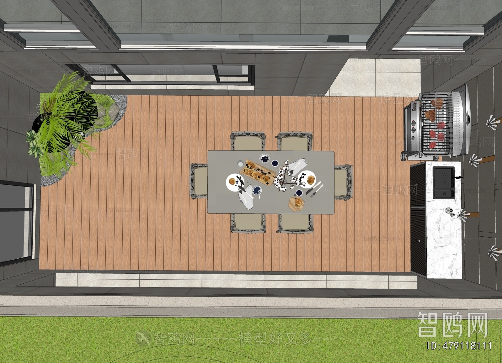 Modern Courtyard/landscape