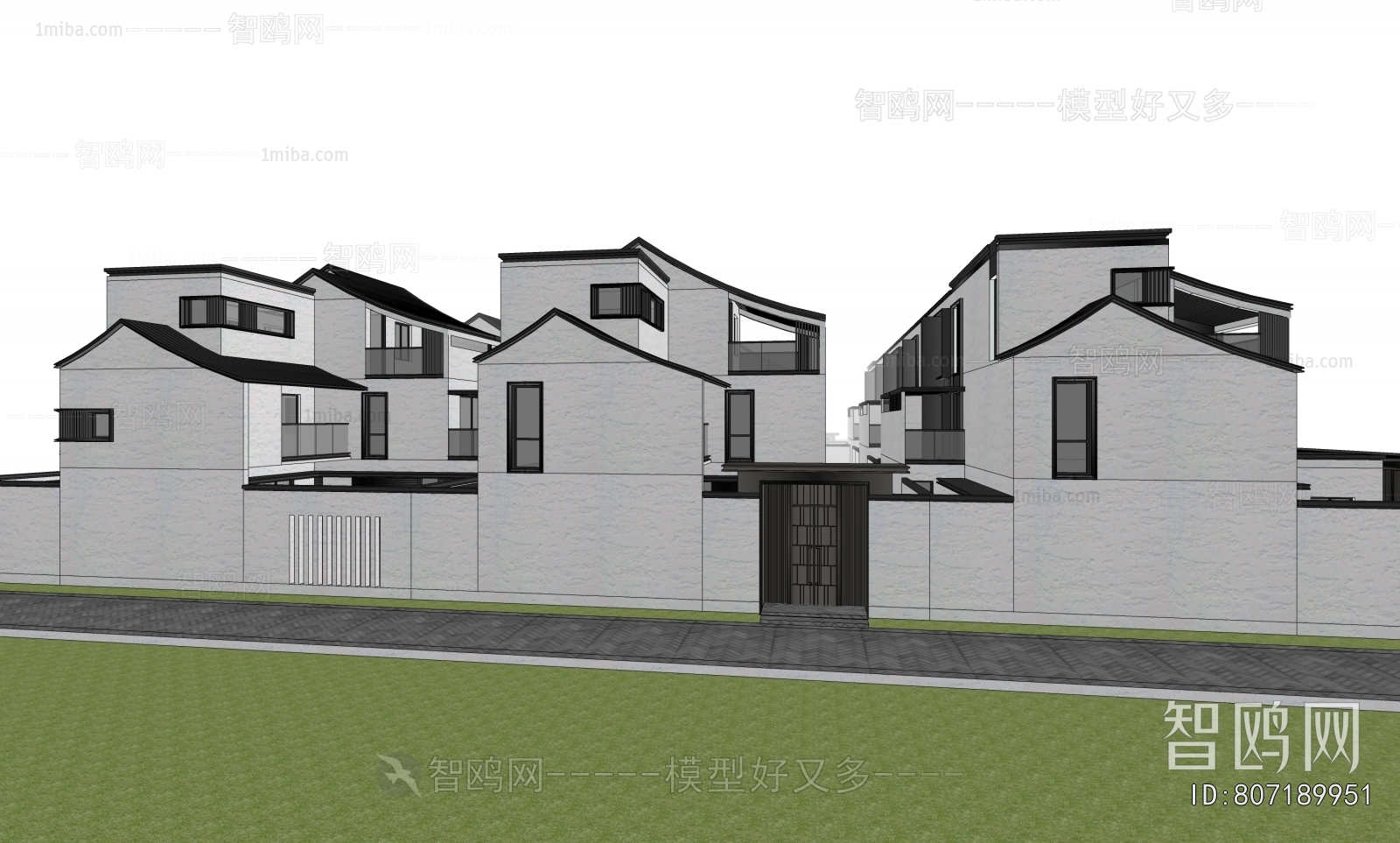 New Chinese Style Double Townhouse