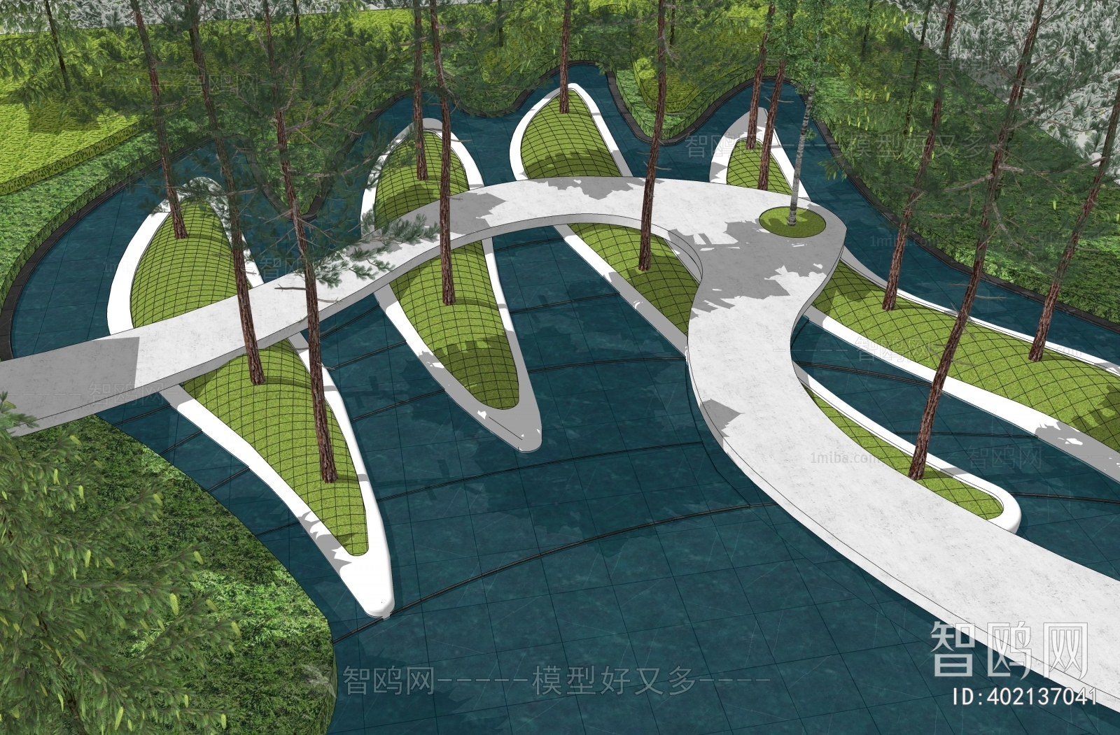 Modern Park Landscape