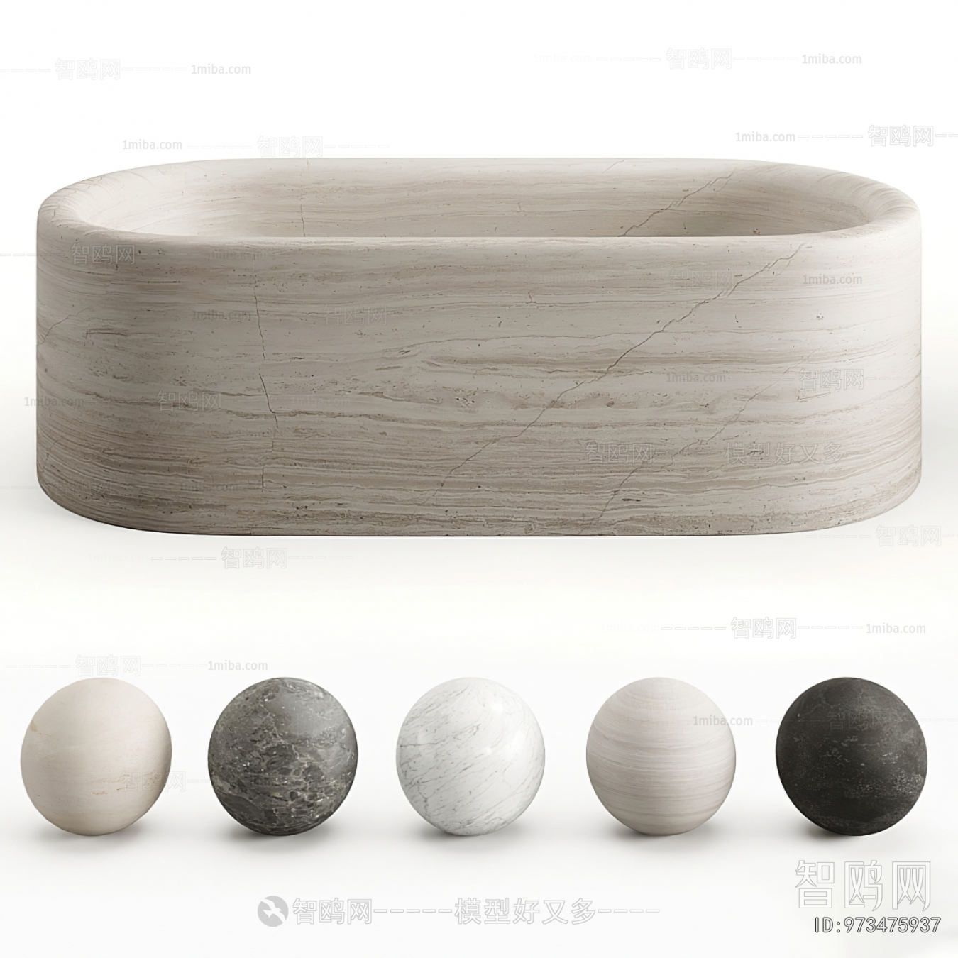 Wabi-sabi Style Bathtub