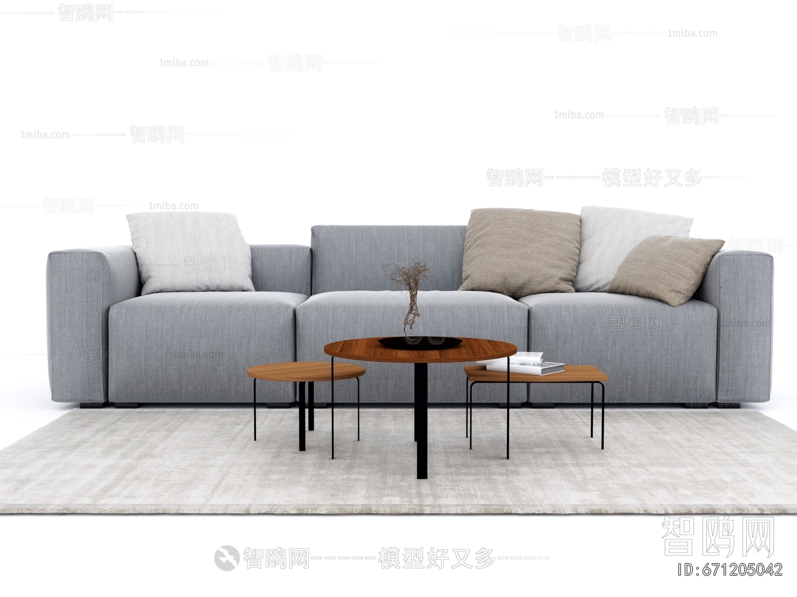 Modern Three-seat Sofa