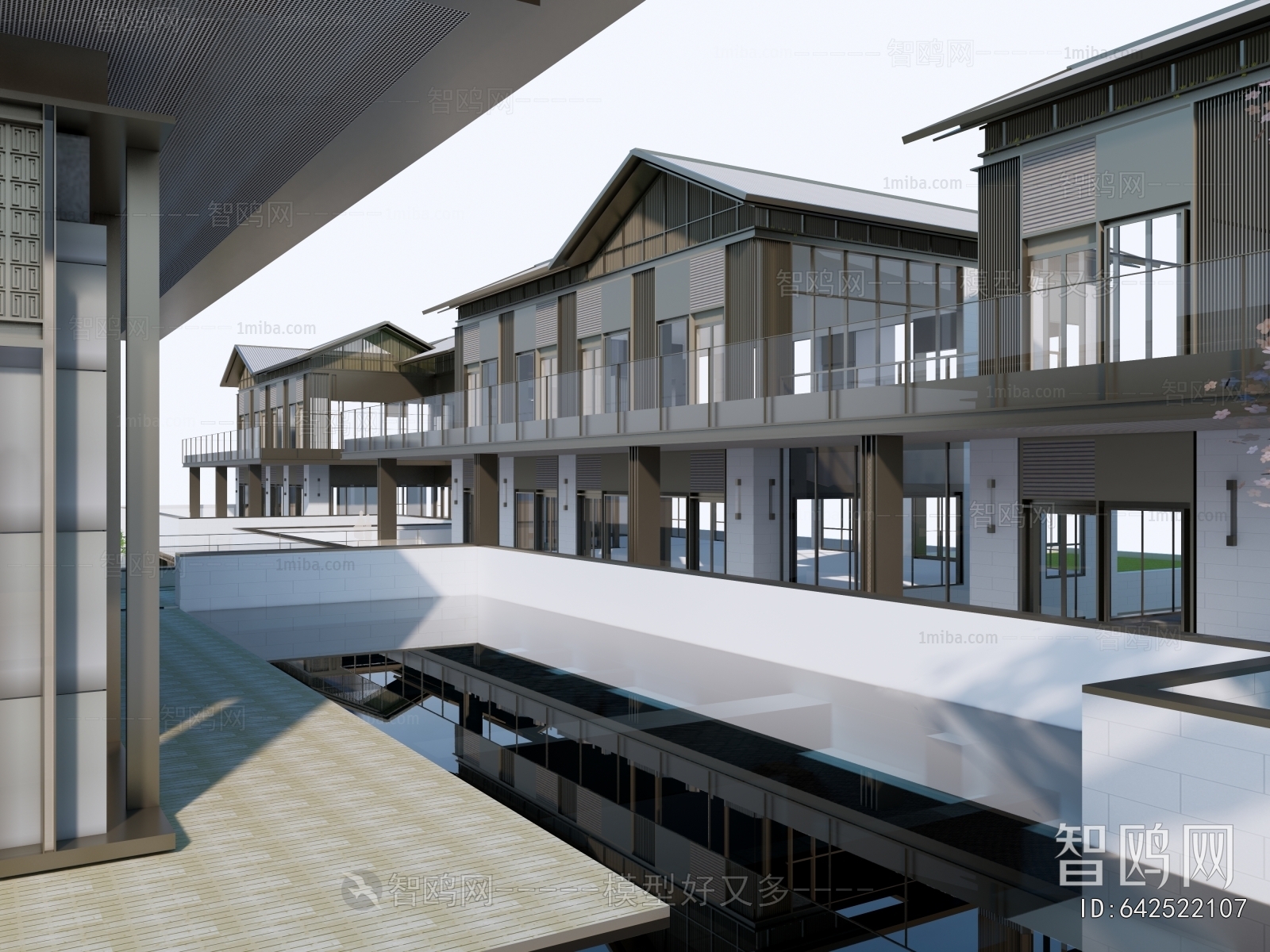 New Chinese Style Appearance Of Commercial Building