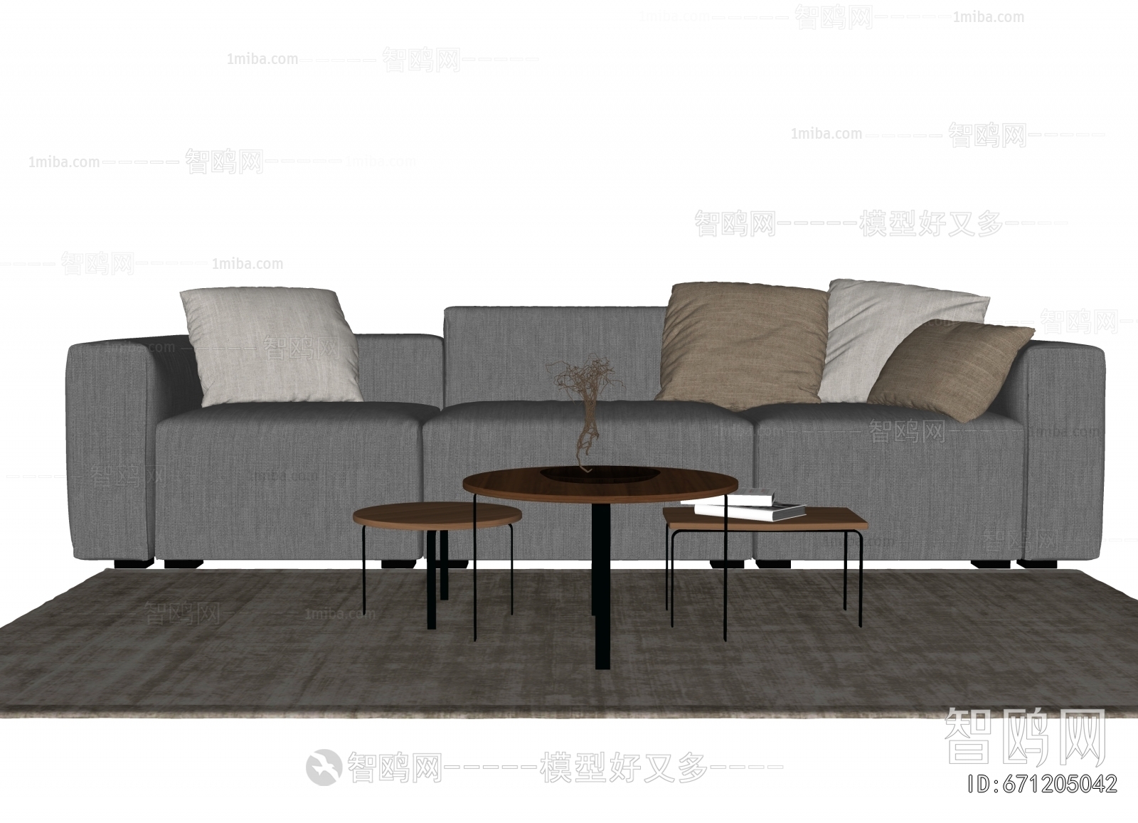 Modern Three-seat Sofa