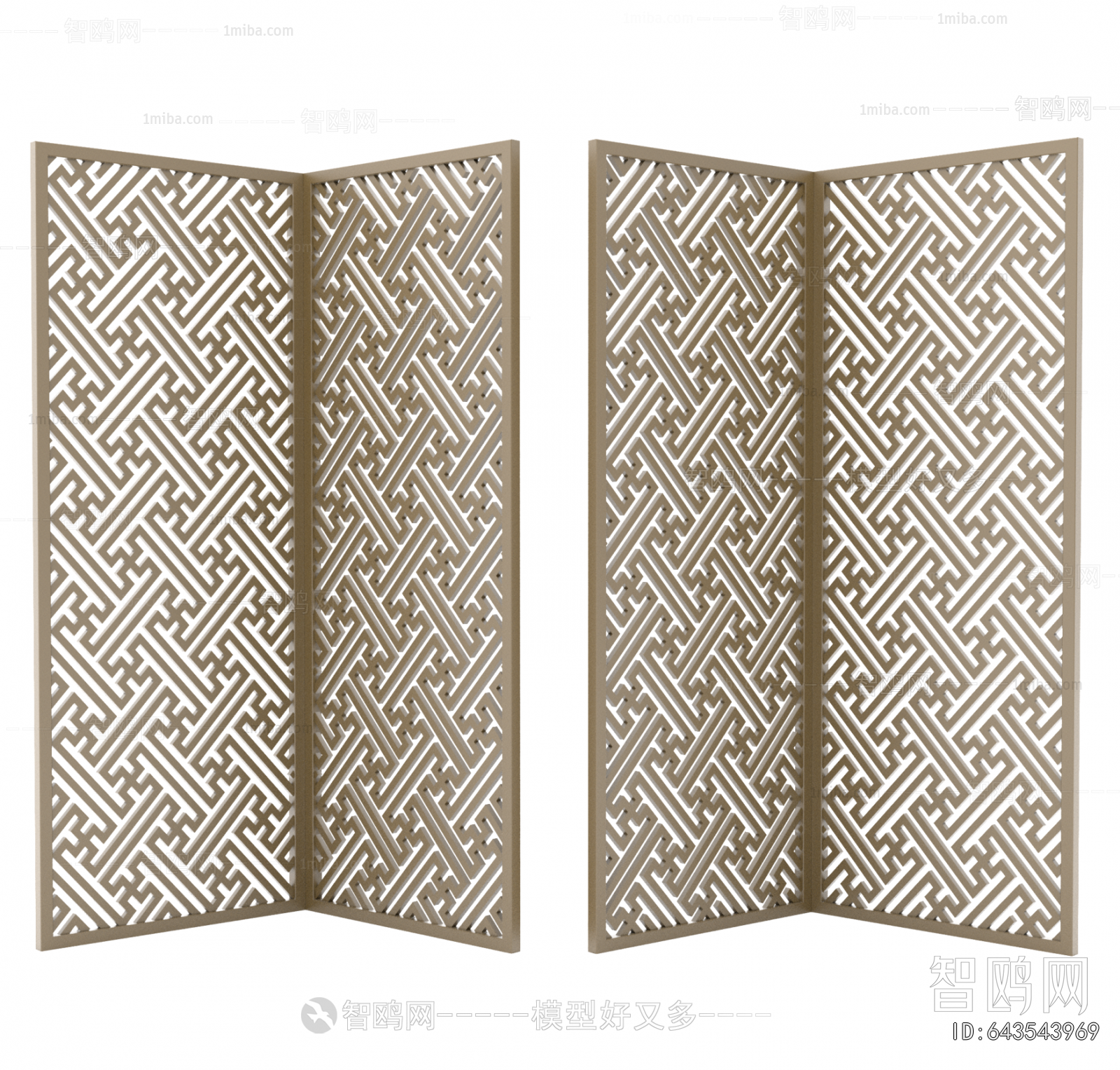 New Chinese Style Wooden Screen Partition