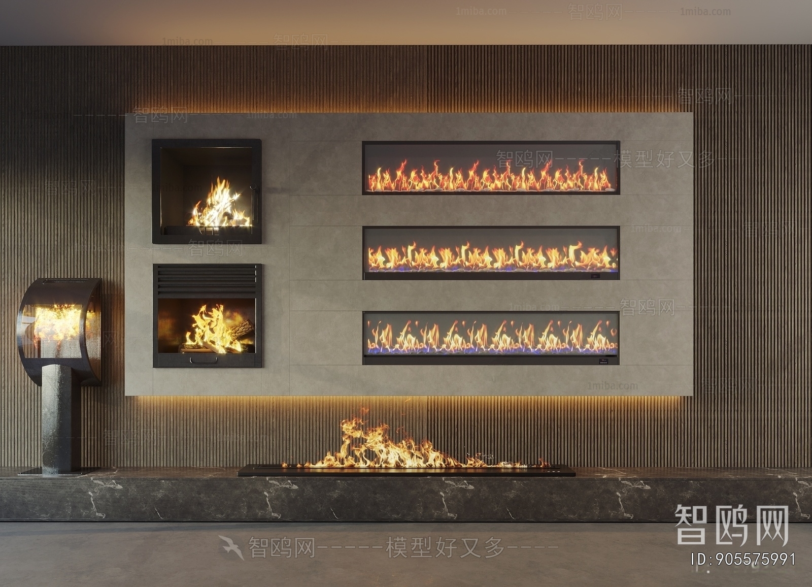 Modern Electronic Fireplace