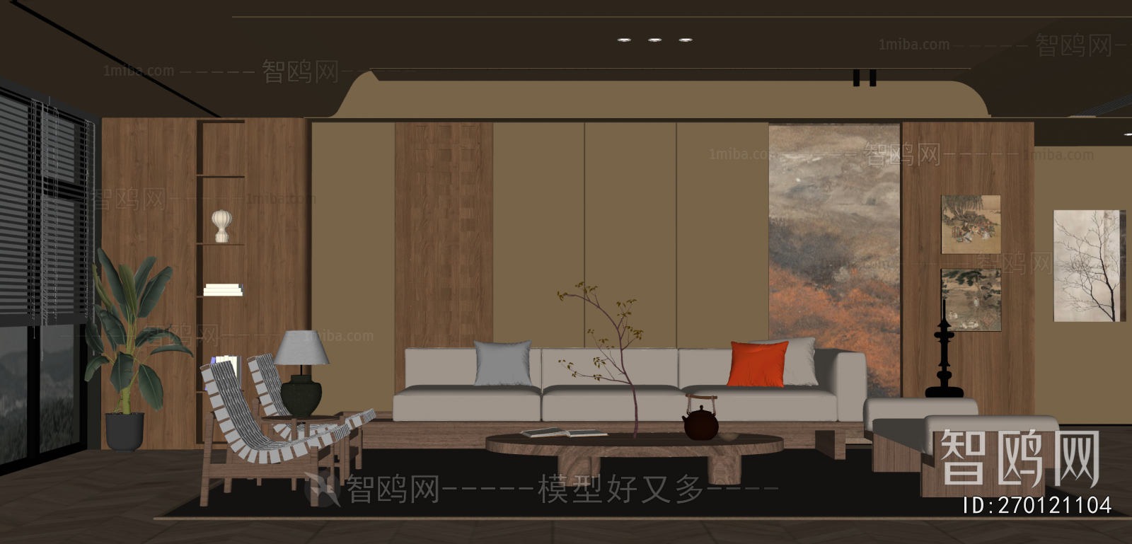 New Chinese Style A Living Room