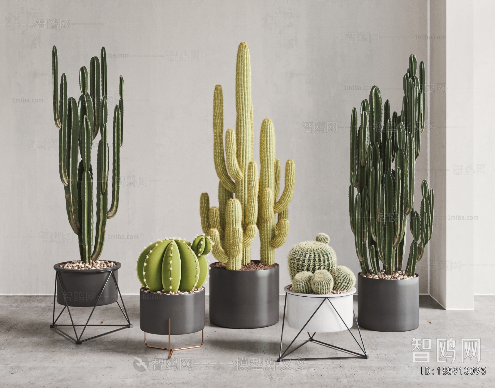 Modern Ground Green Plant Potted Plants