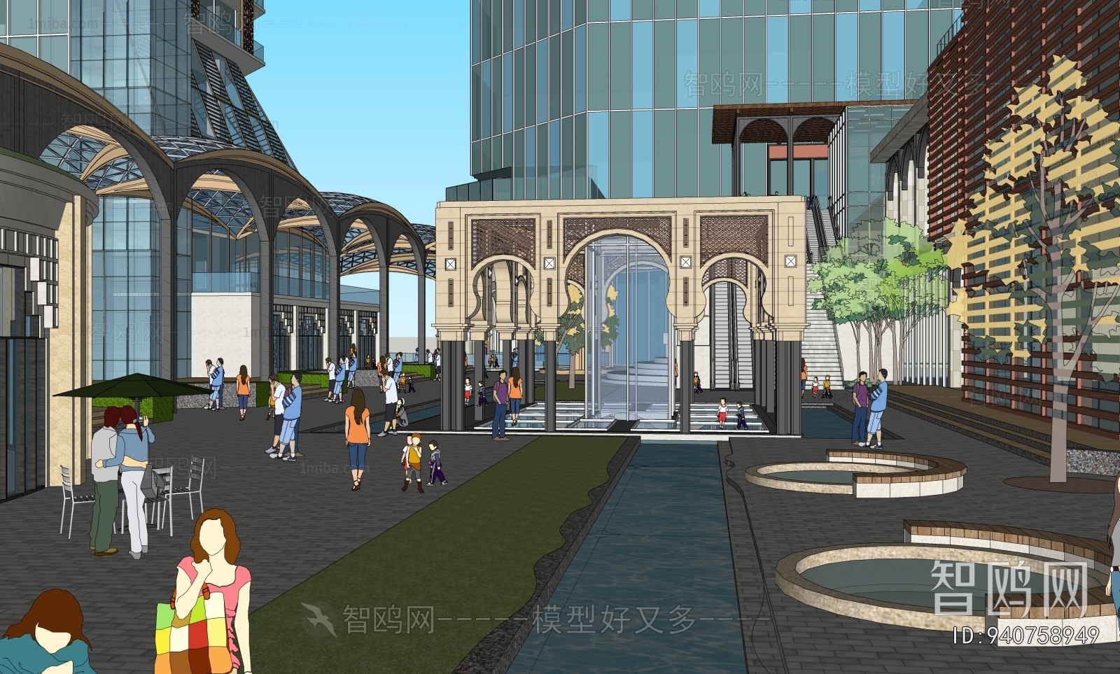 Southeast Asian Style Appearance Of Commercial Building