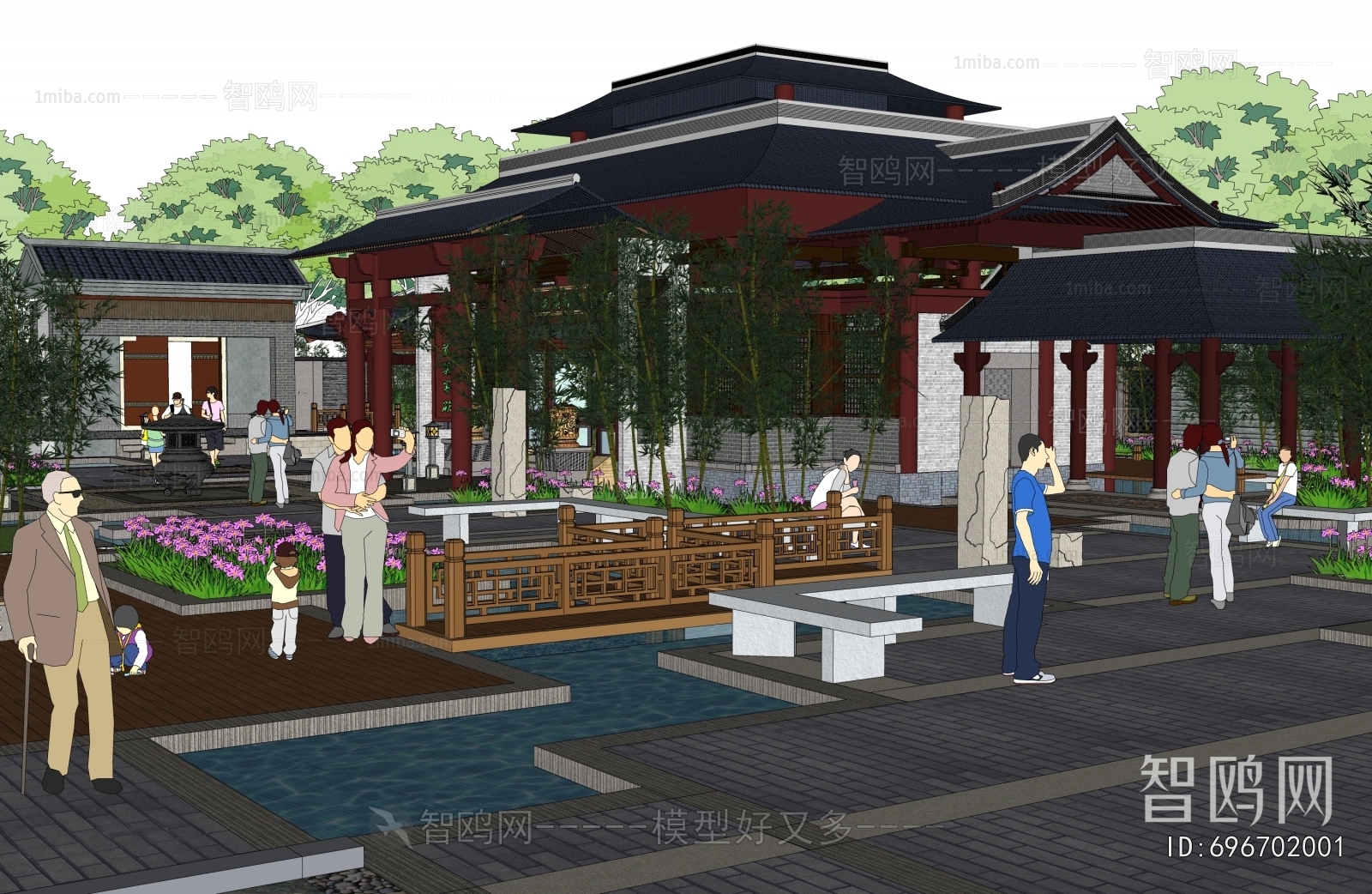 New Chinese Style Park Landscape