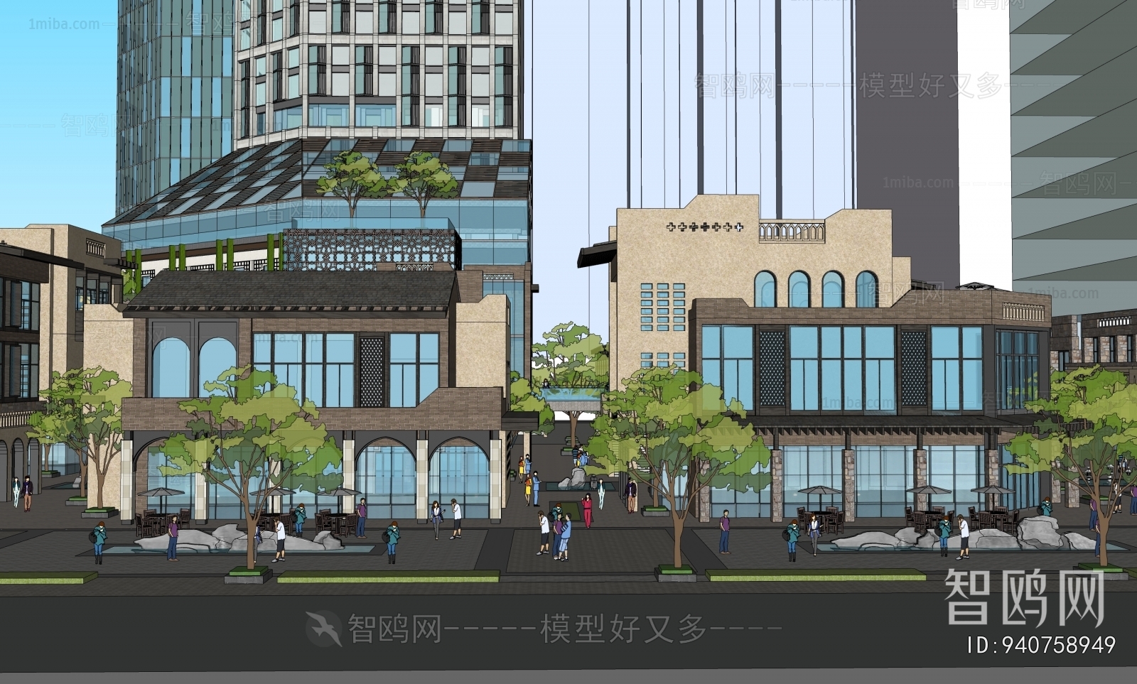 Southeast Asian Style Appearance Of Commercial Building