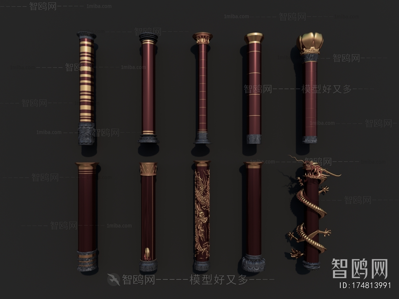 Chinese Style Column