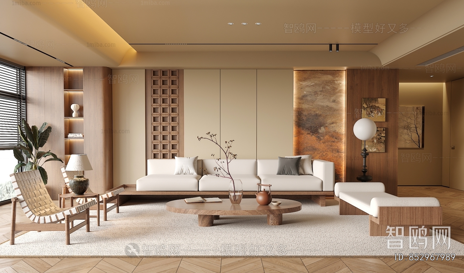 New Chinese Style A Living Room