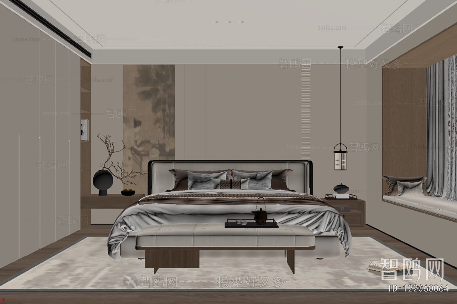 New Chinese Style Bedroom