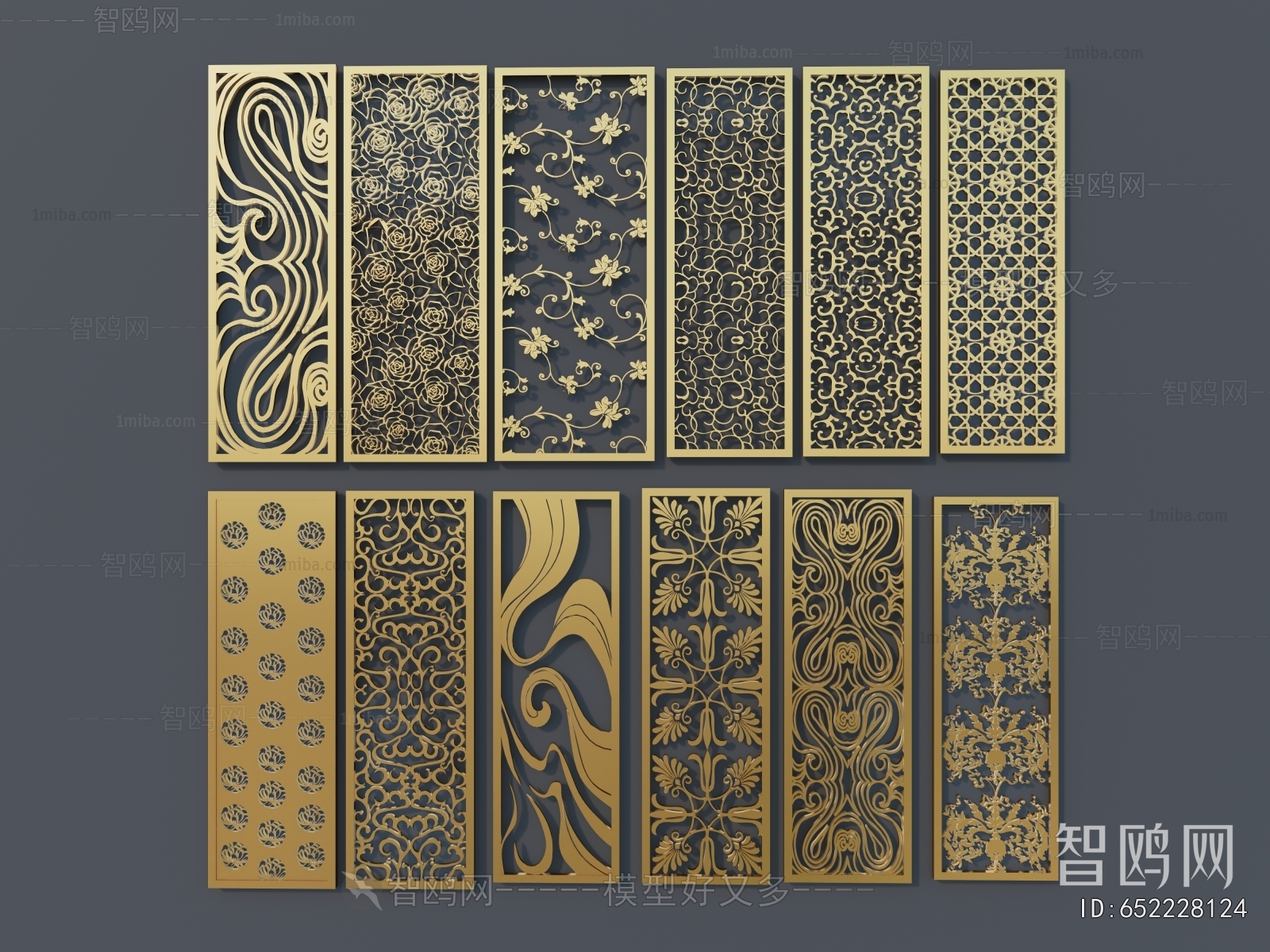 Simple European Style Metal Screen Partition