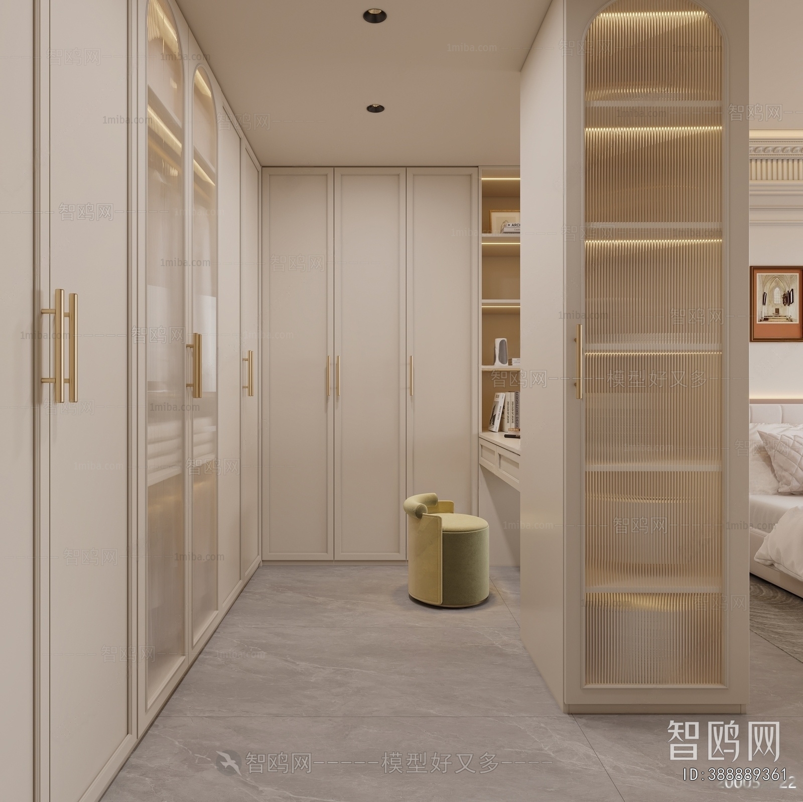 French Style Clothes Storage Area