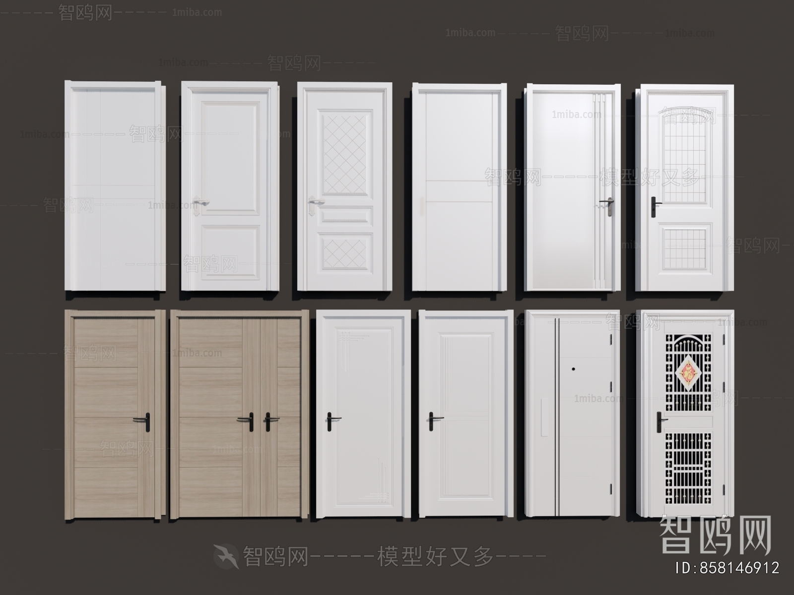 Simple European Style Single Door