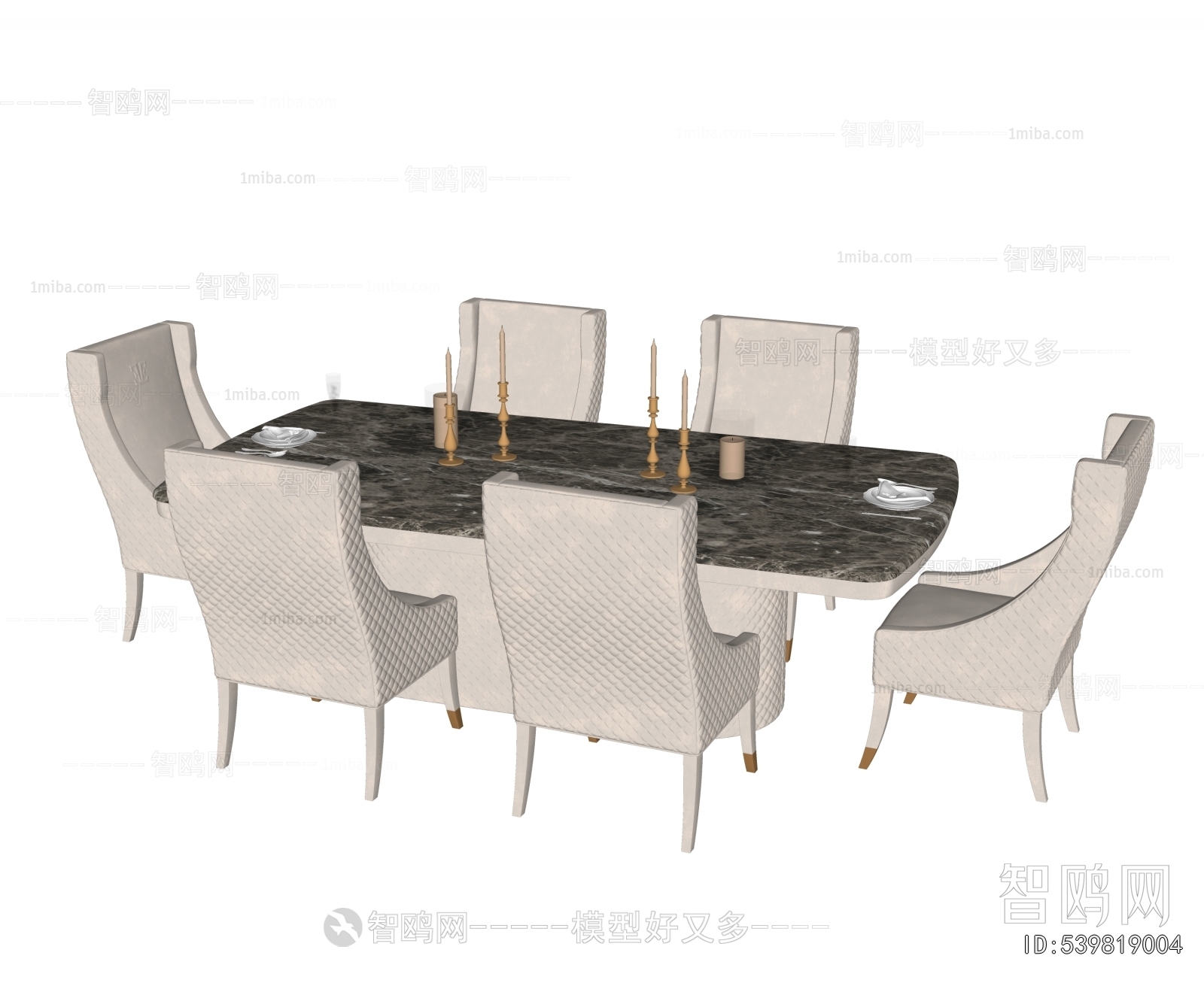 Simple European Style Dining Table And Chairs