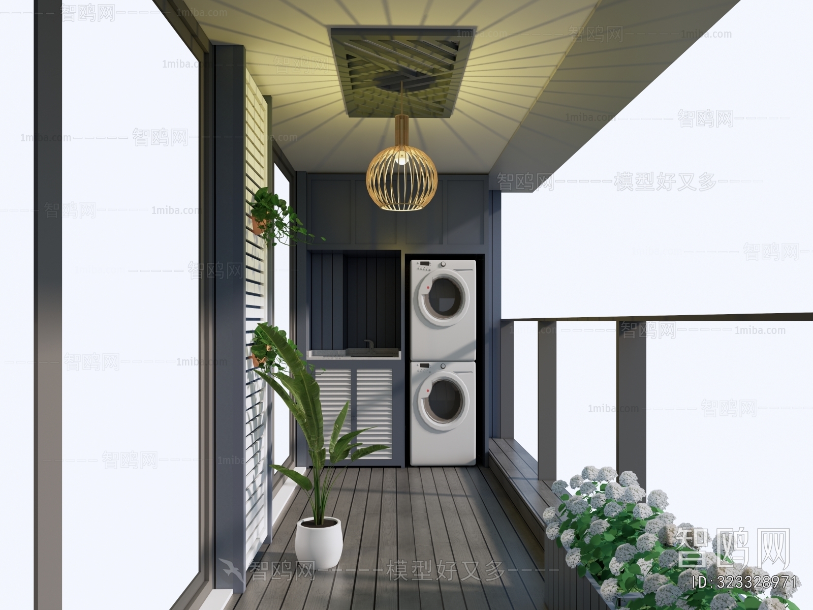 New Chinese Style Leisure Balcony