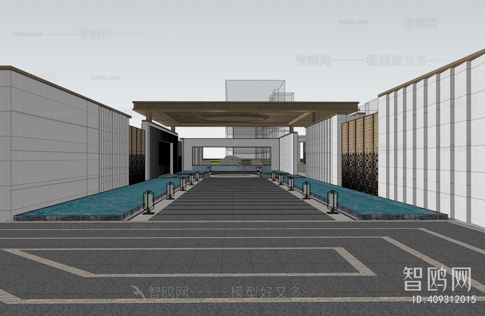 Modern Architectural Bird's-eye View Planning