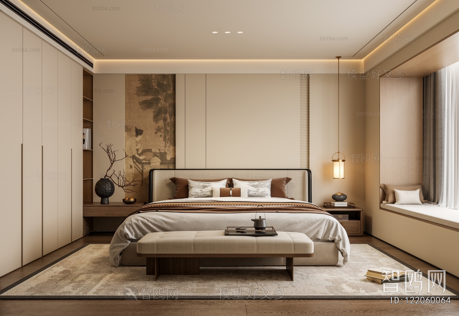 New Chinese Style Bedroom