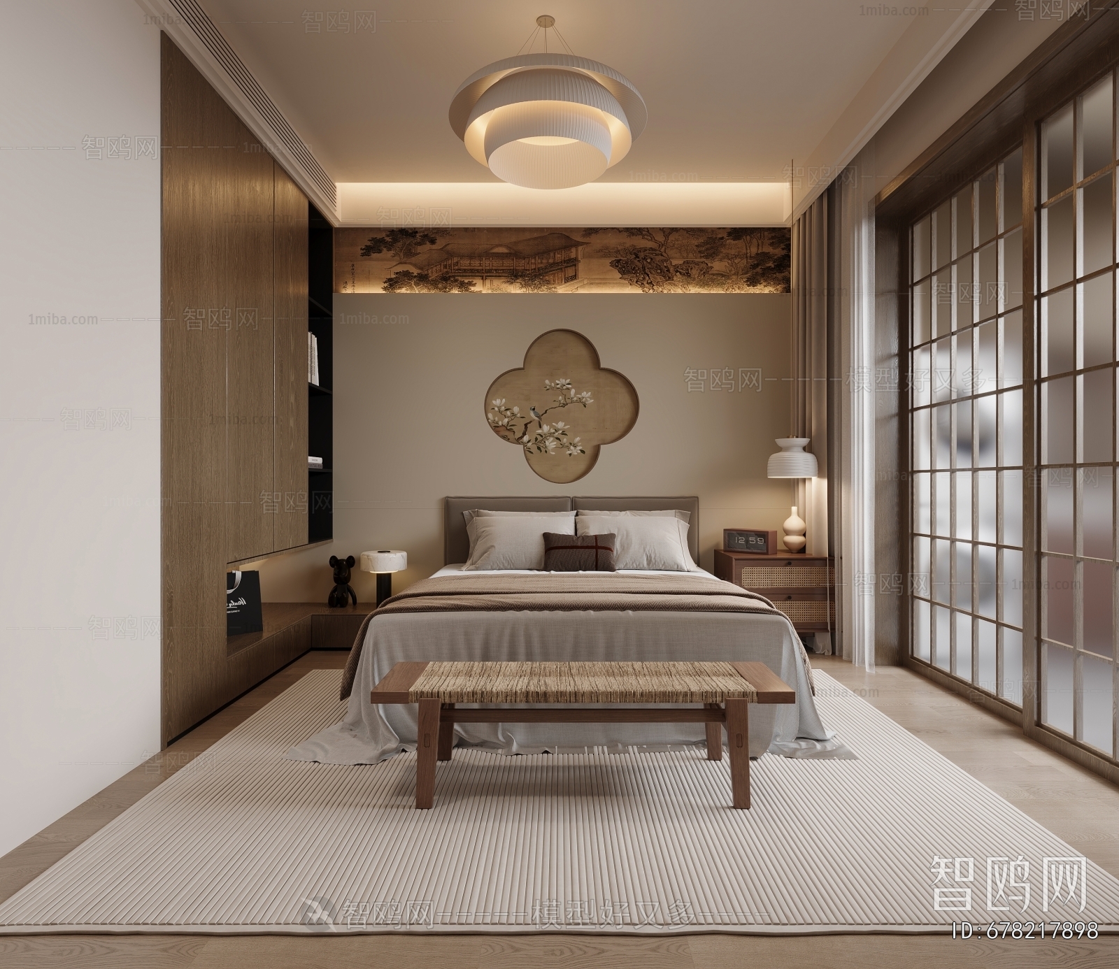 New Chinese Style Bedroom