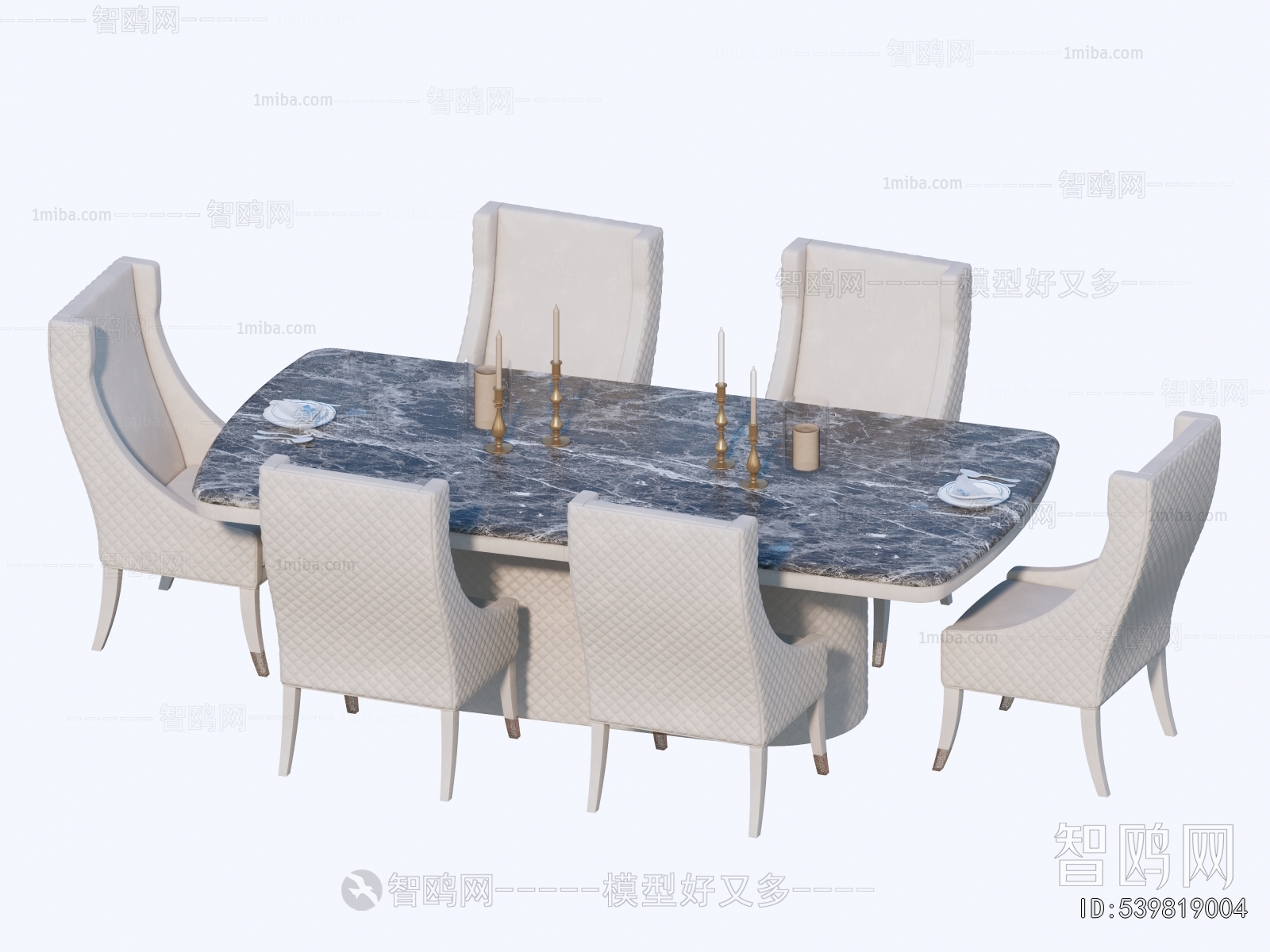 Simple European Style Dining Table And Chairs