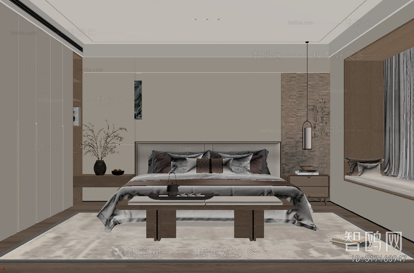 New Chinese Style Bedroom