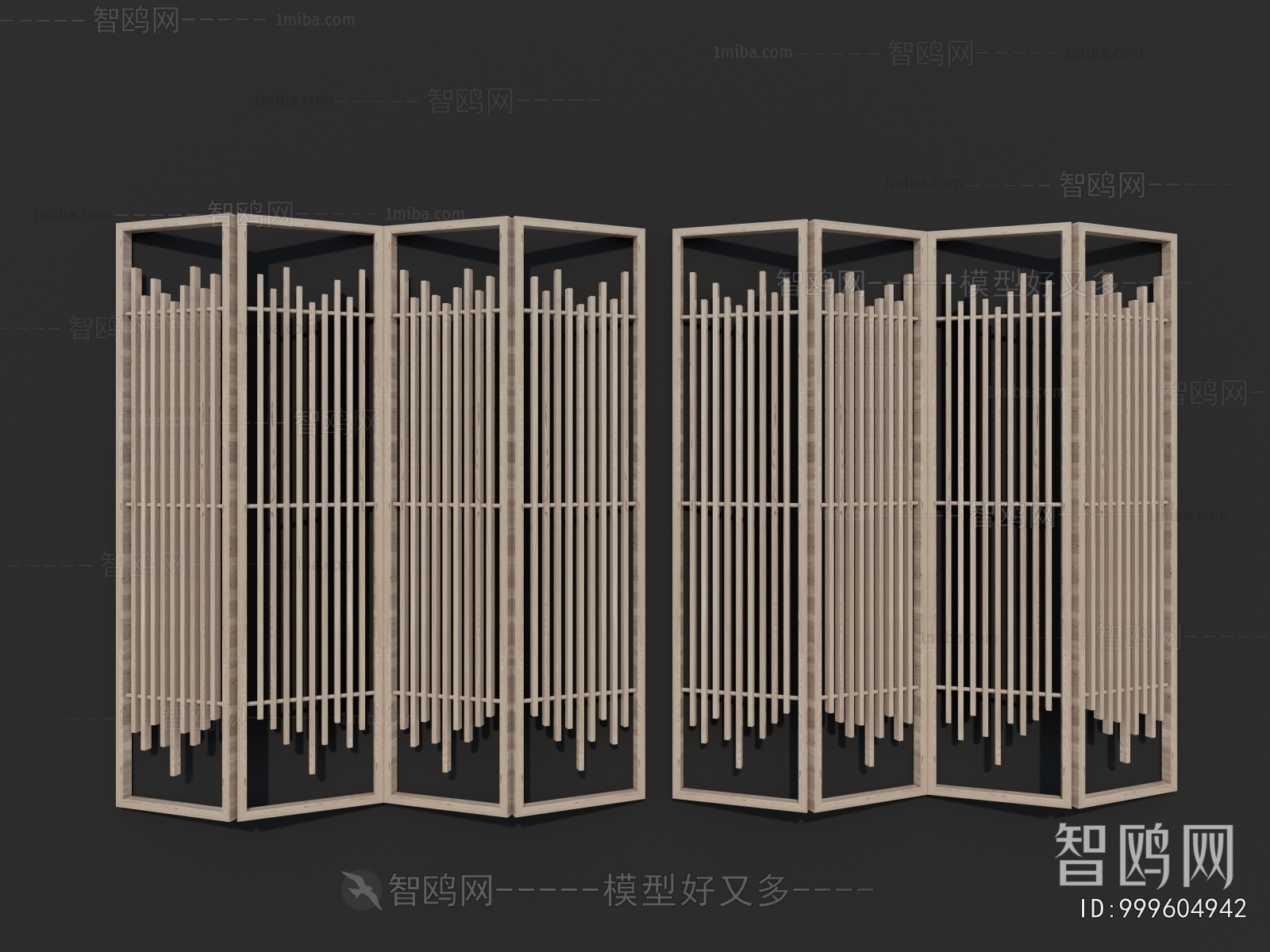 New Chinese Style Wooden Screen Partition