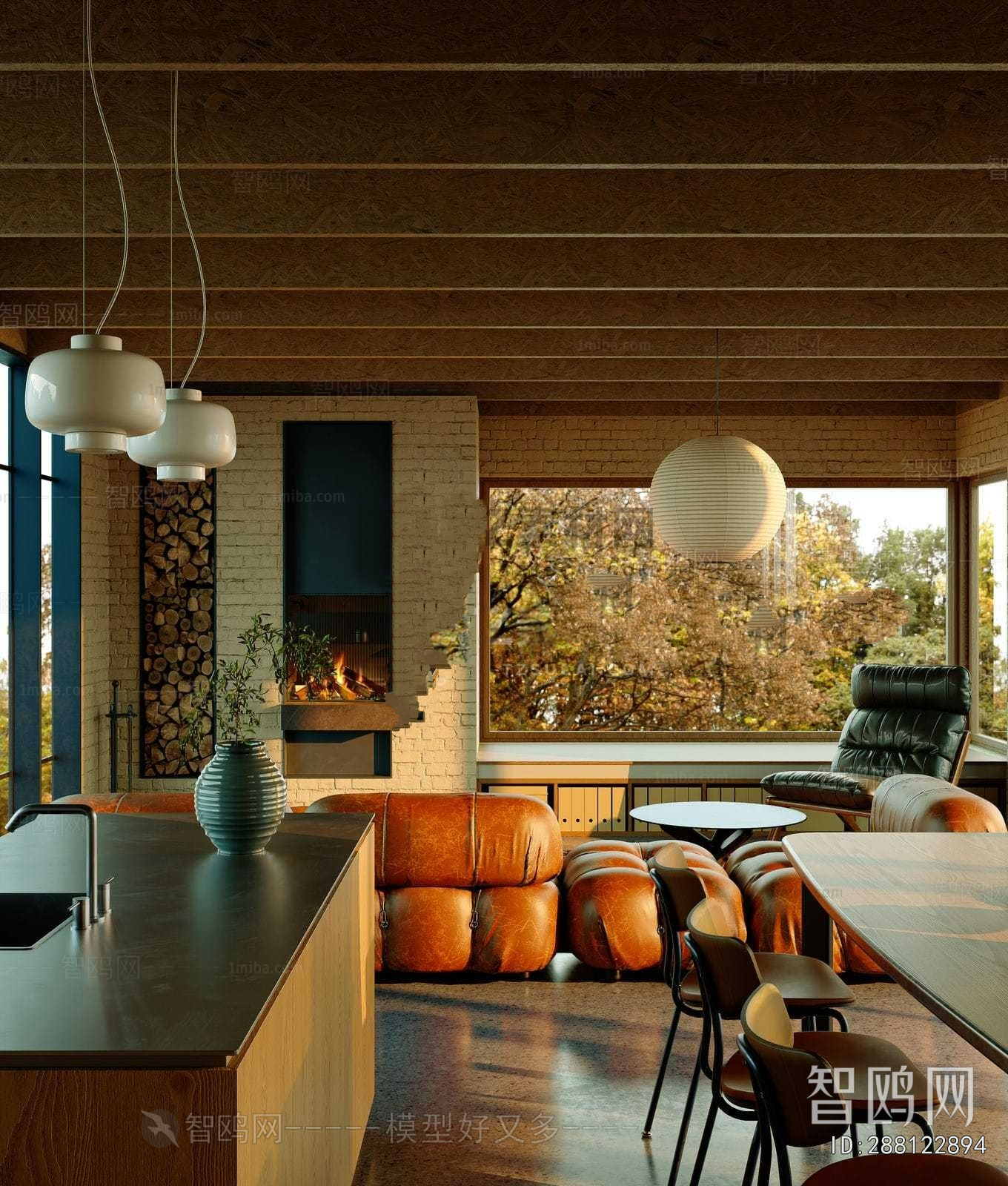 Wabi-sabi Style A Living Room